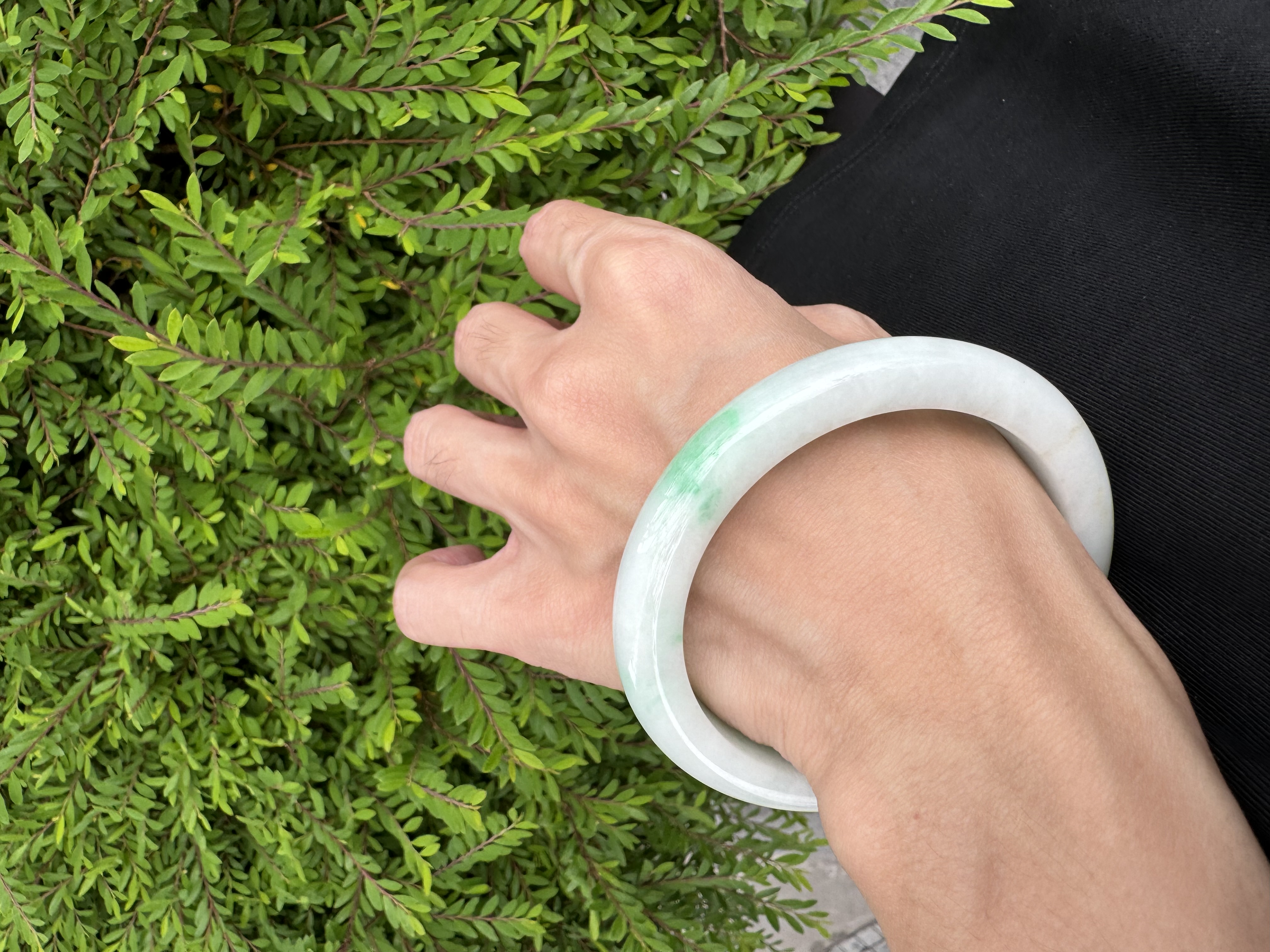 Snowgrass Jadeite Bangle 61mm