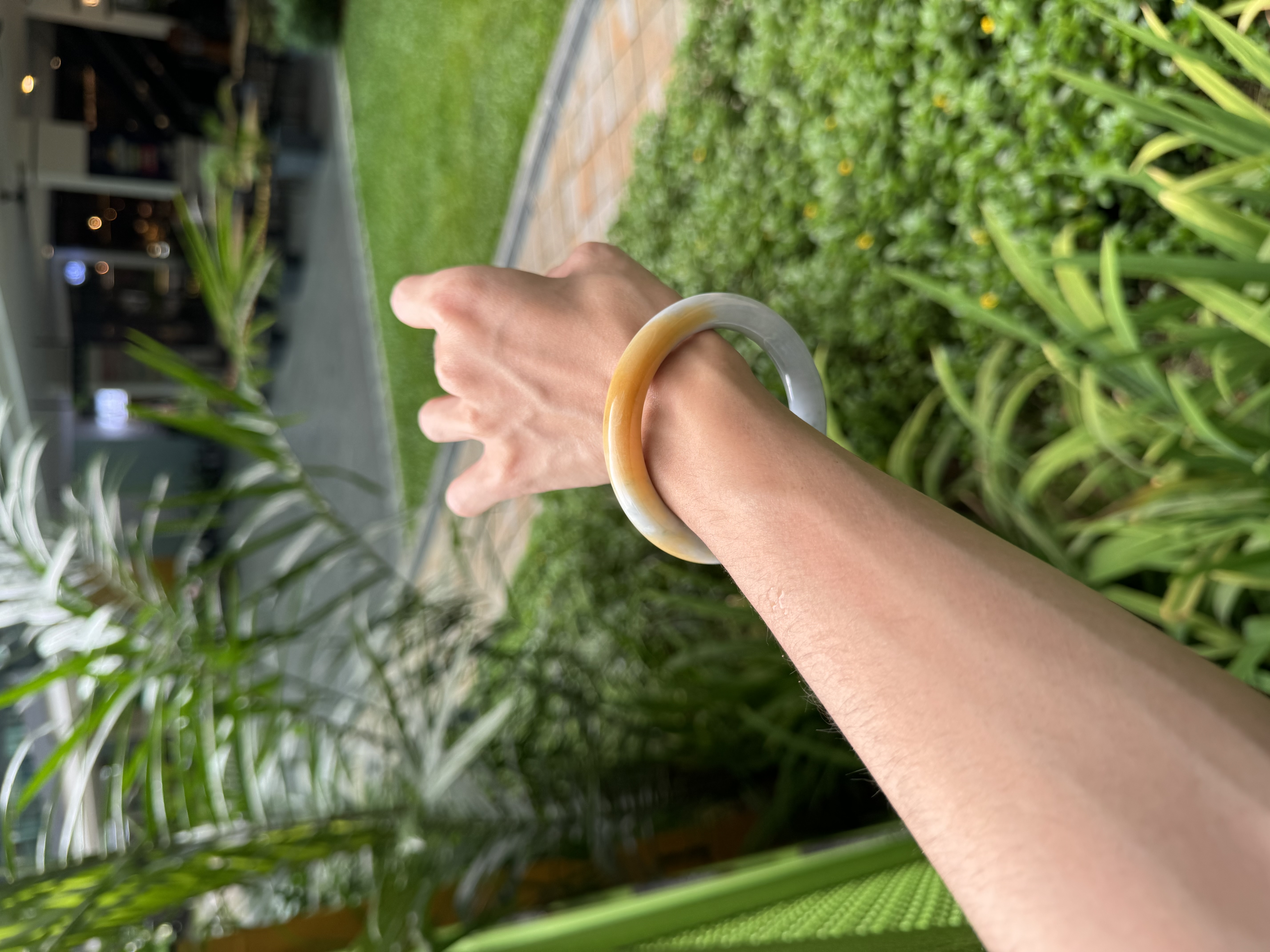 Yellow Jadeite Bangle 59mm
