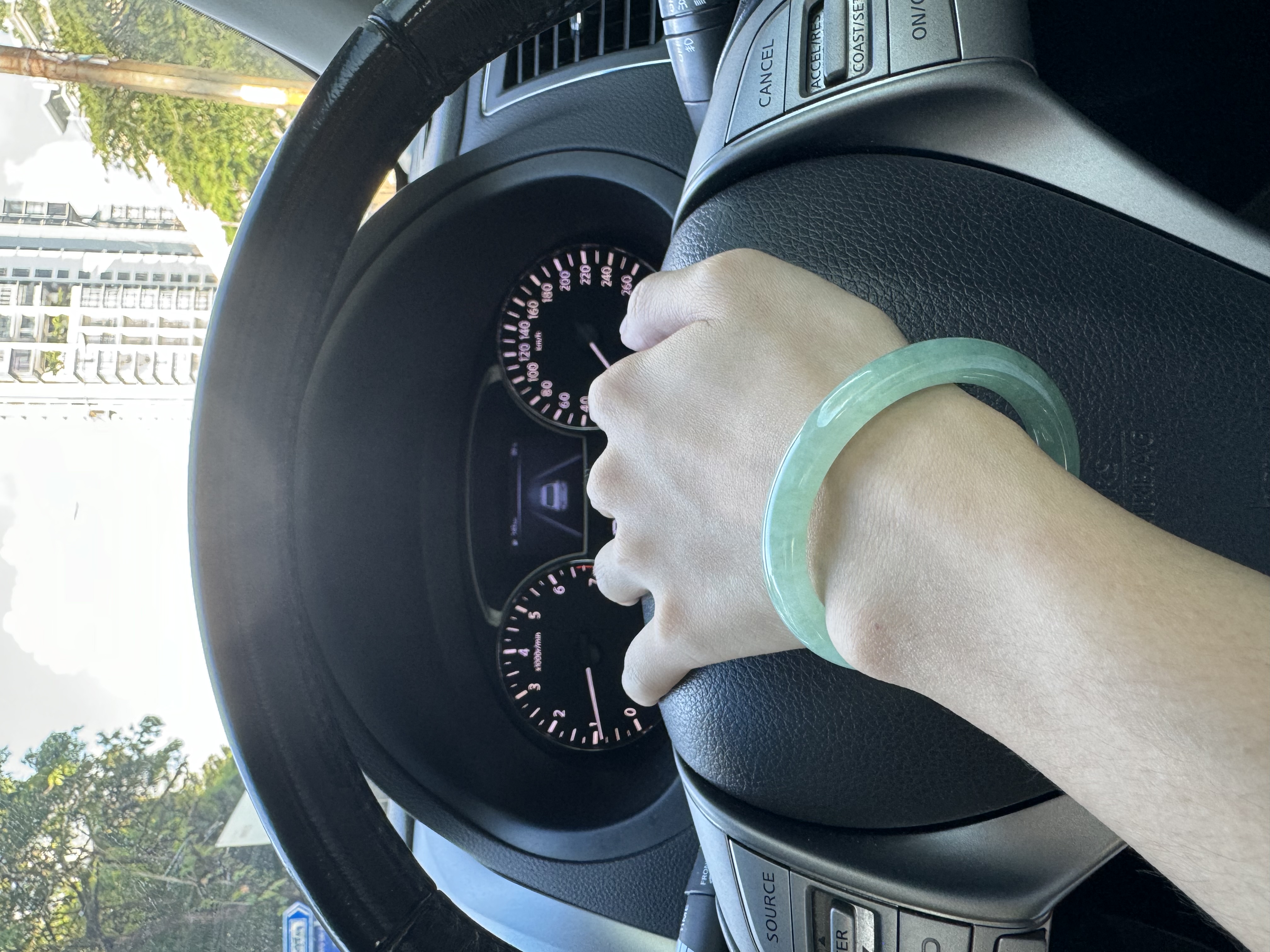 Icy Green Jadeite Bangle 51.5mm