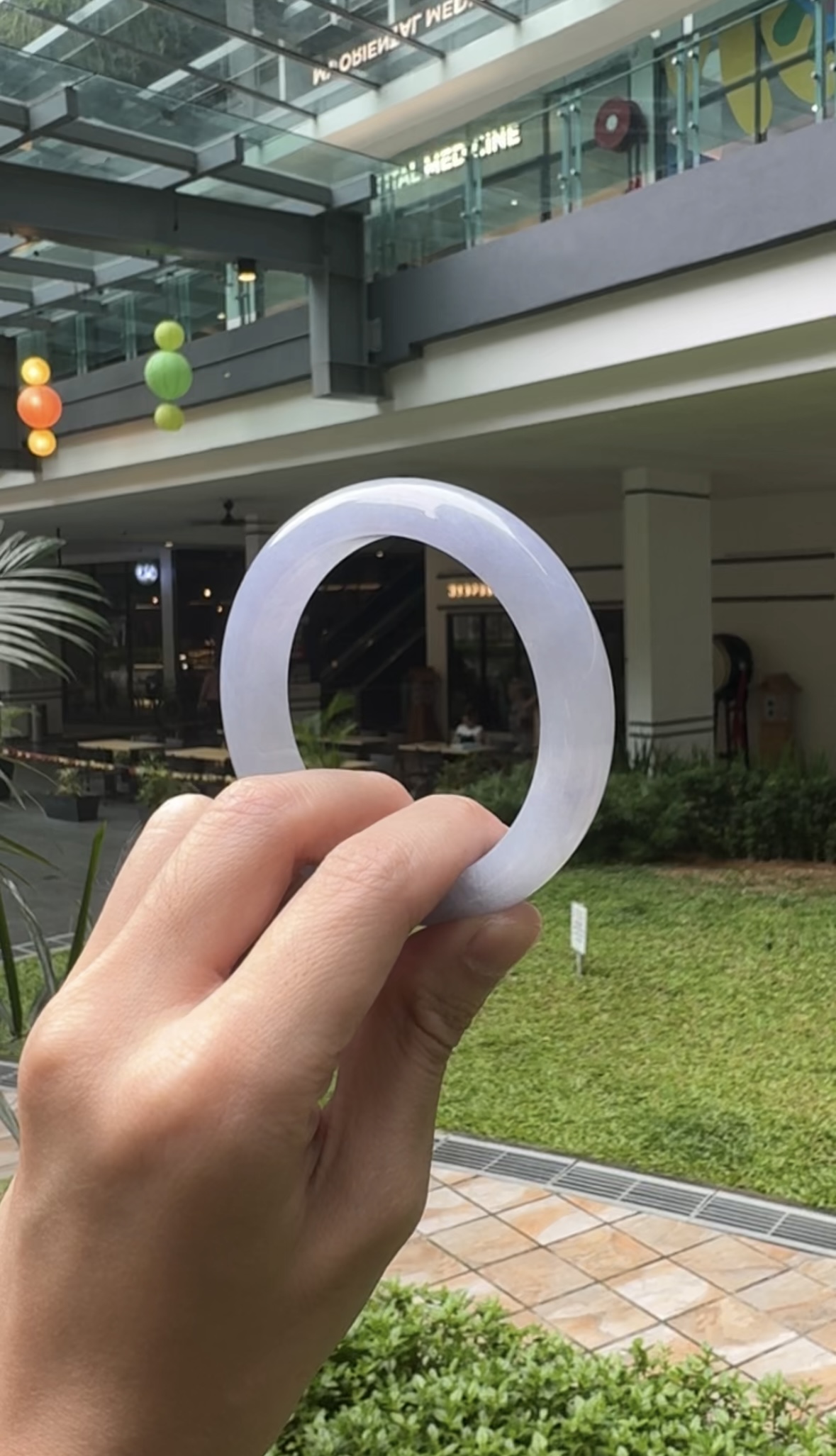 Lavender Jadeite Bangle 54mm