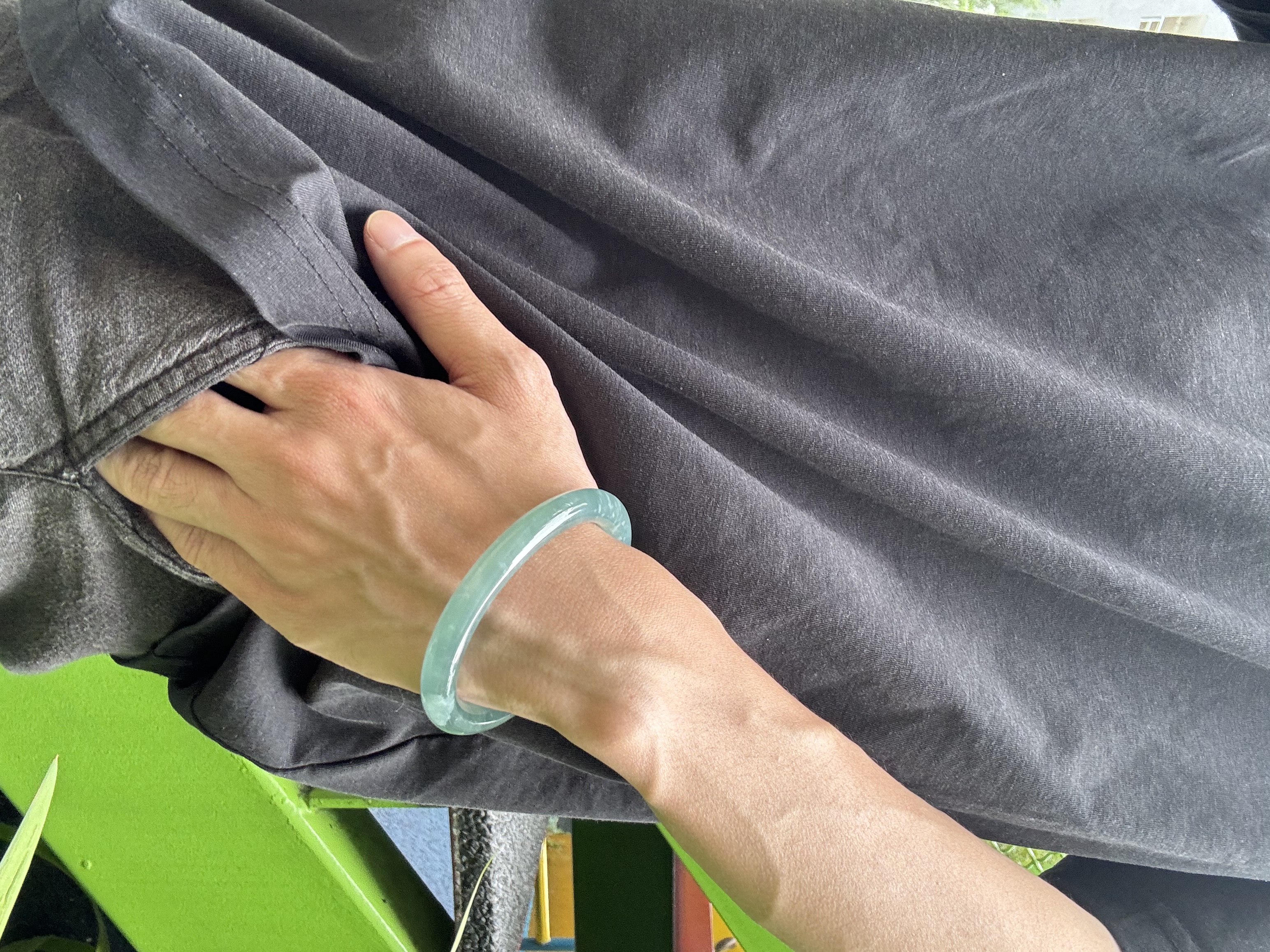 Blue Jadeite Bangle 52.5mm