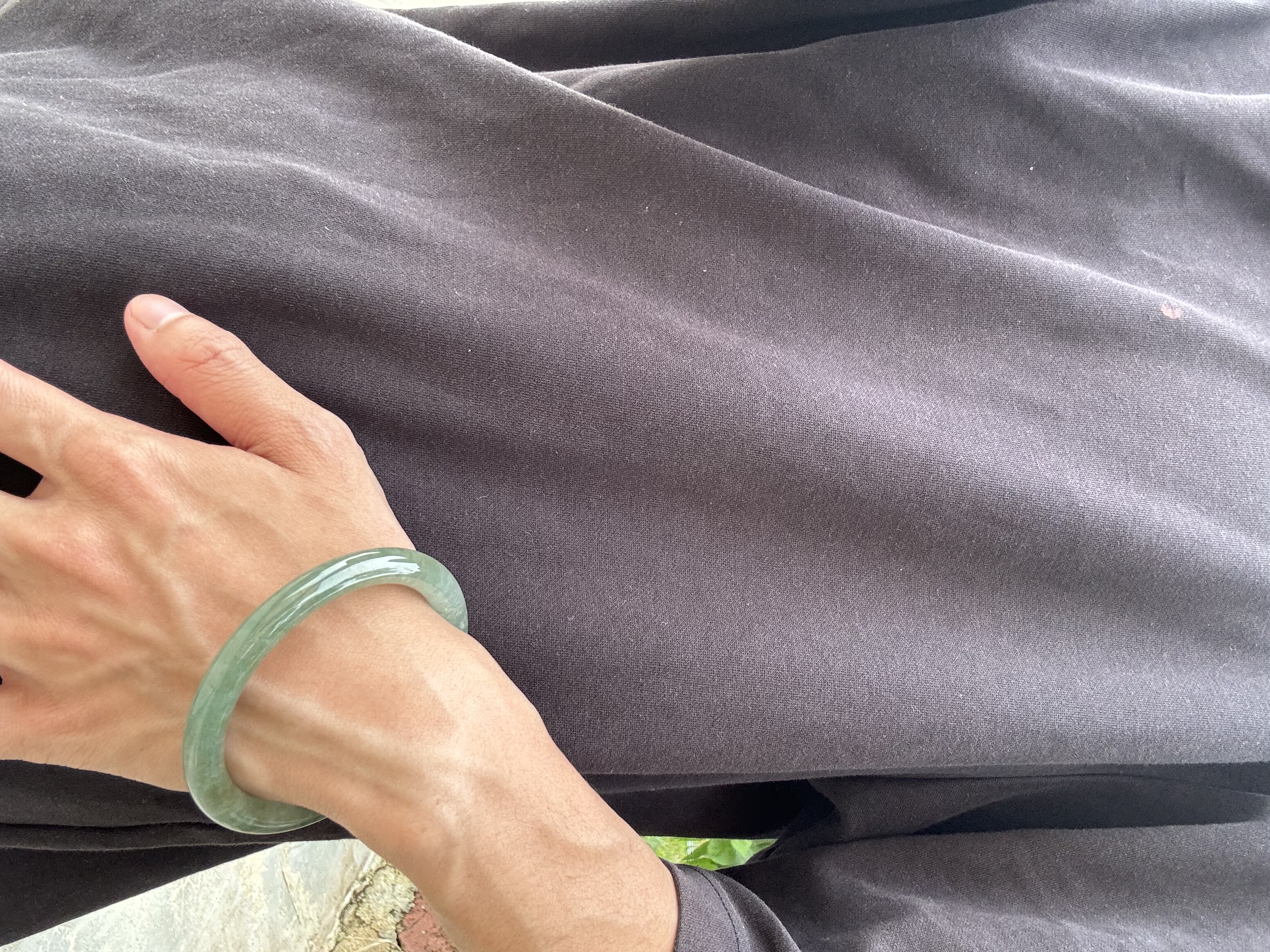 Lake Green Jadeite Bangle 55mm