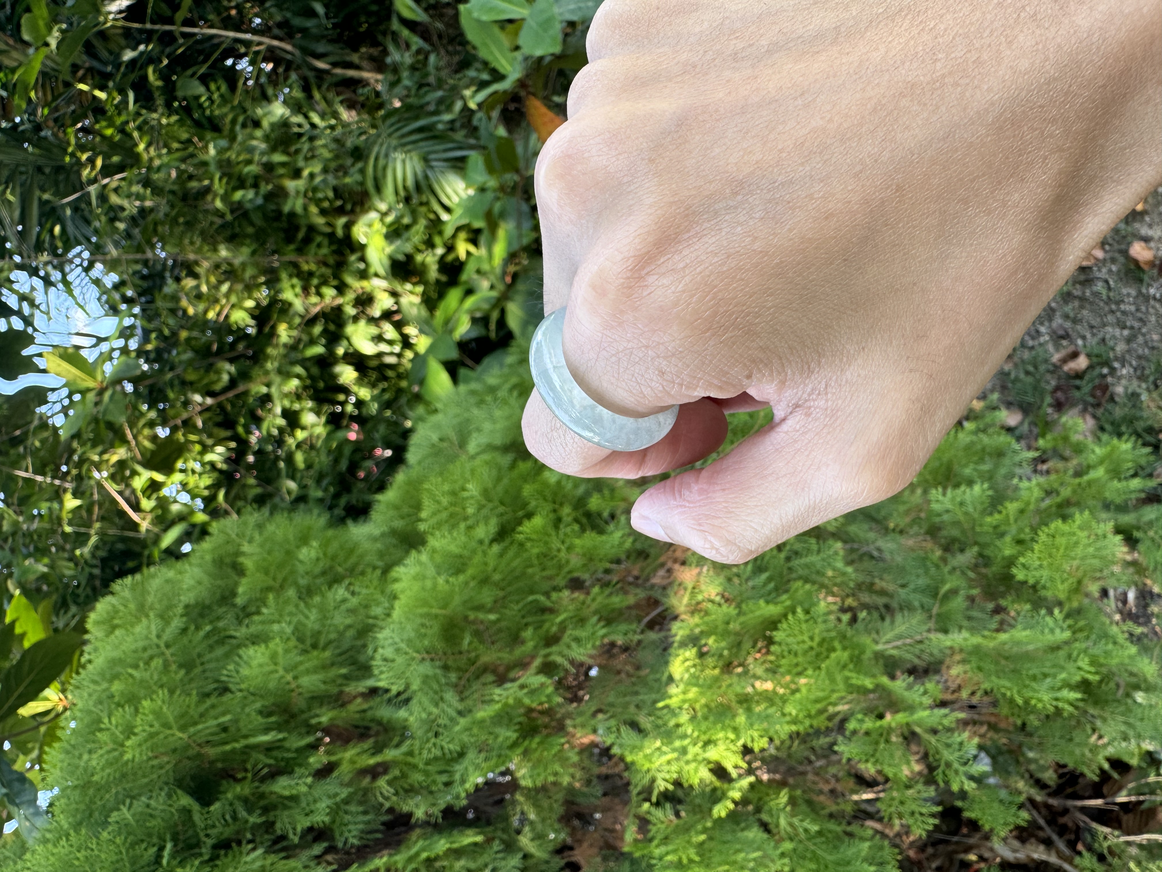 Icy White Jadeite Ring