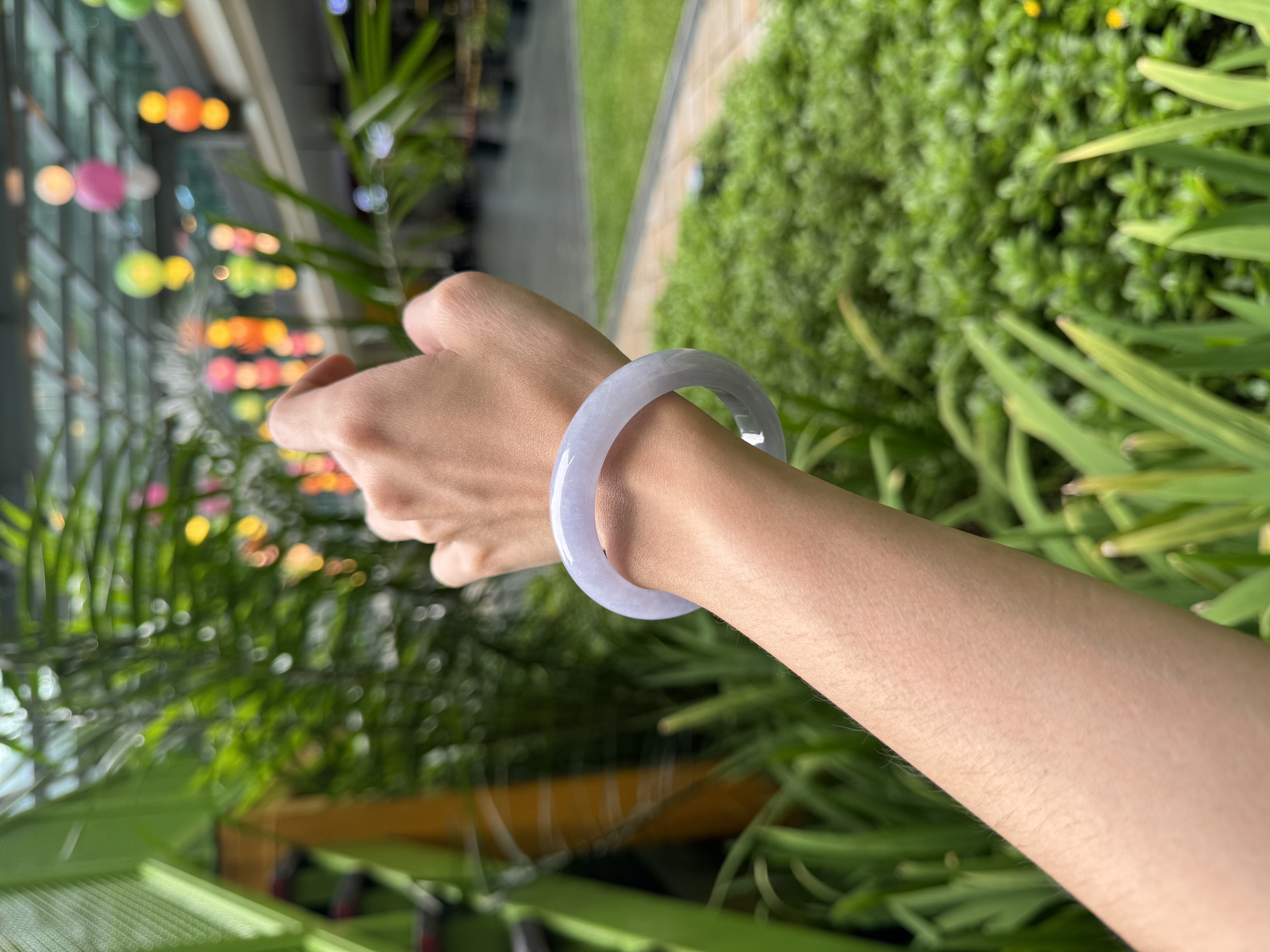 Lavender Jadeite Bangle 54mm