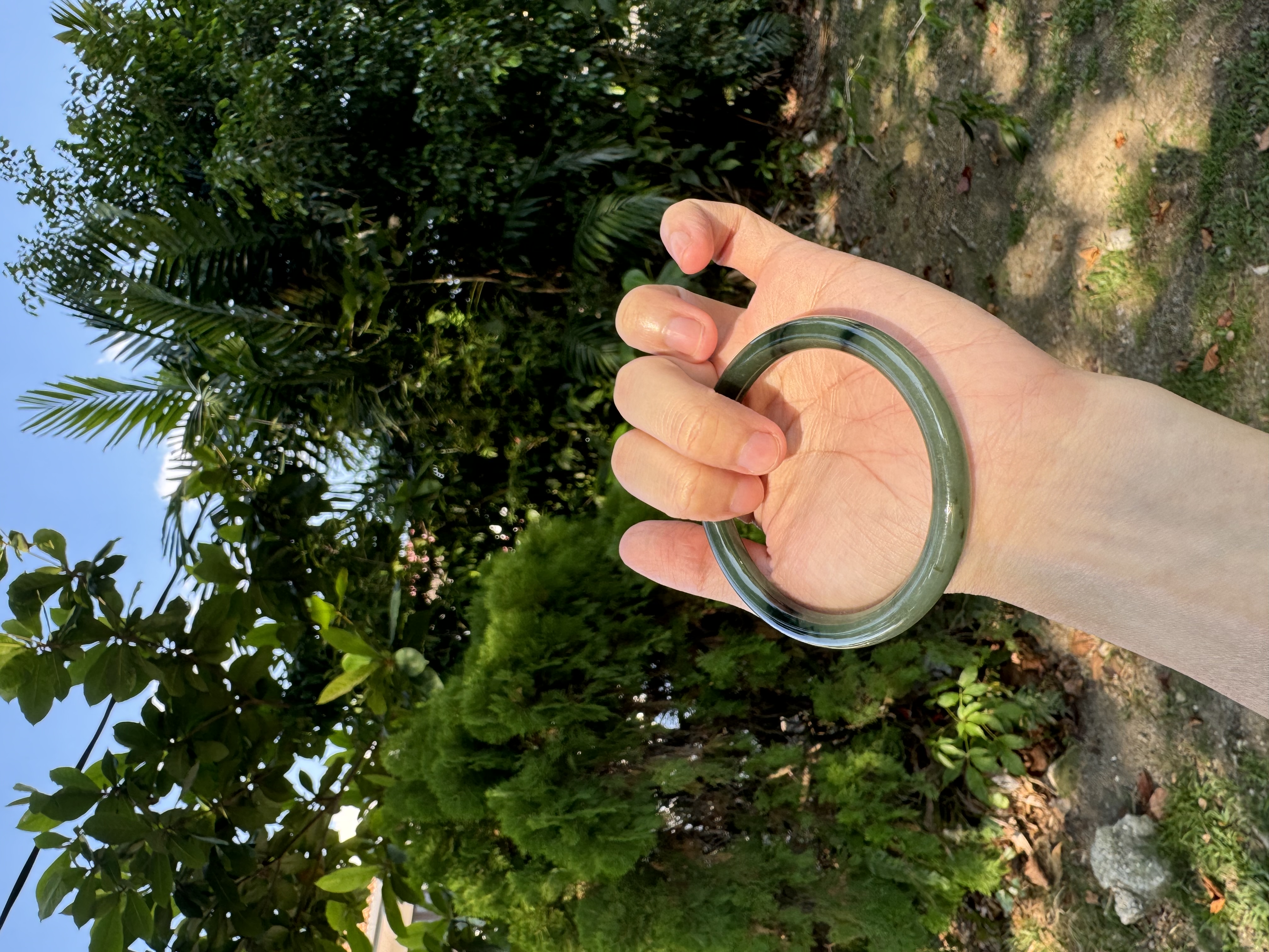 Dark Green Jadeite Bangle 58mm