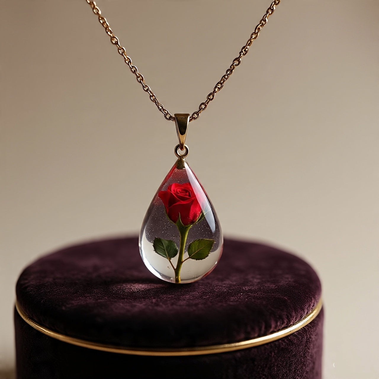 Rose Pendant Necklace