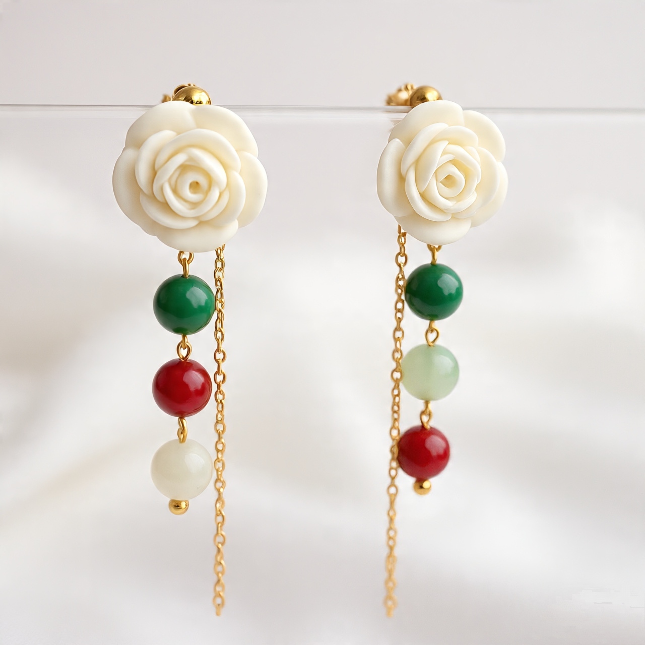 Elegant Rose Flower Earrings