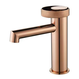 Modern Rose Gold Bathroom Faucet