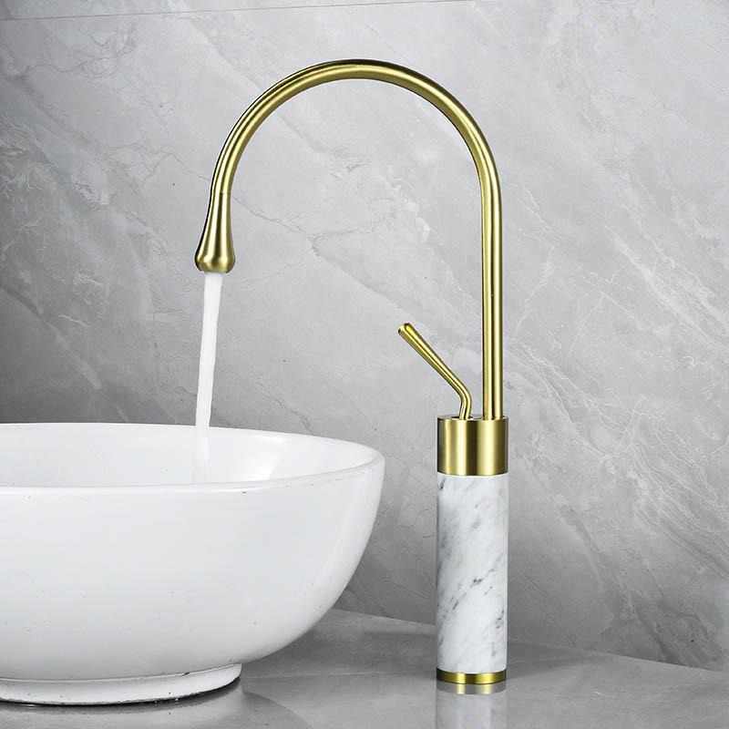 Luxury Marble and Brass Faucet