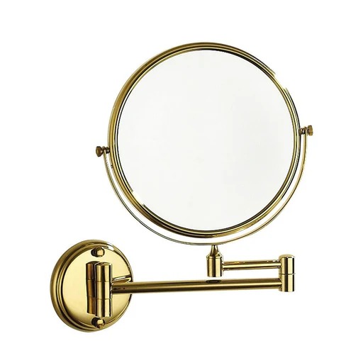 Gold Wall-Mounted Makeup Mirror