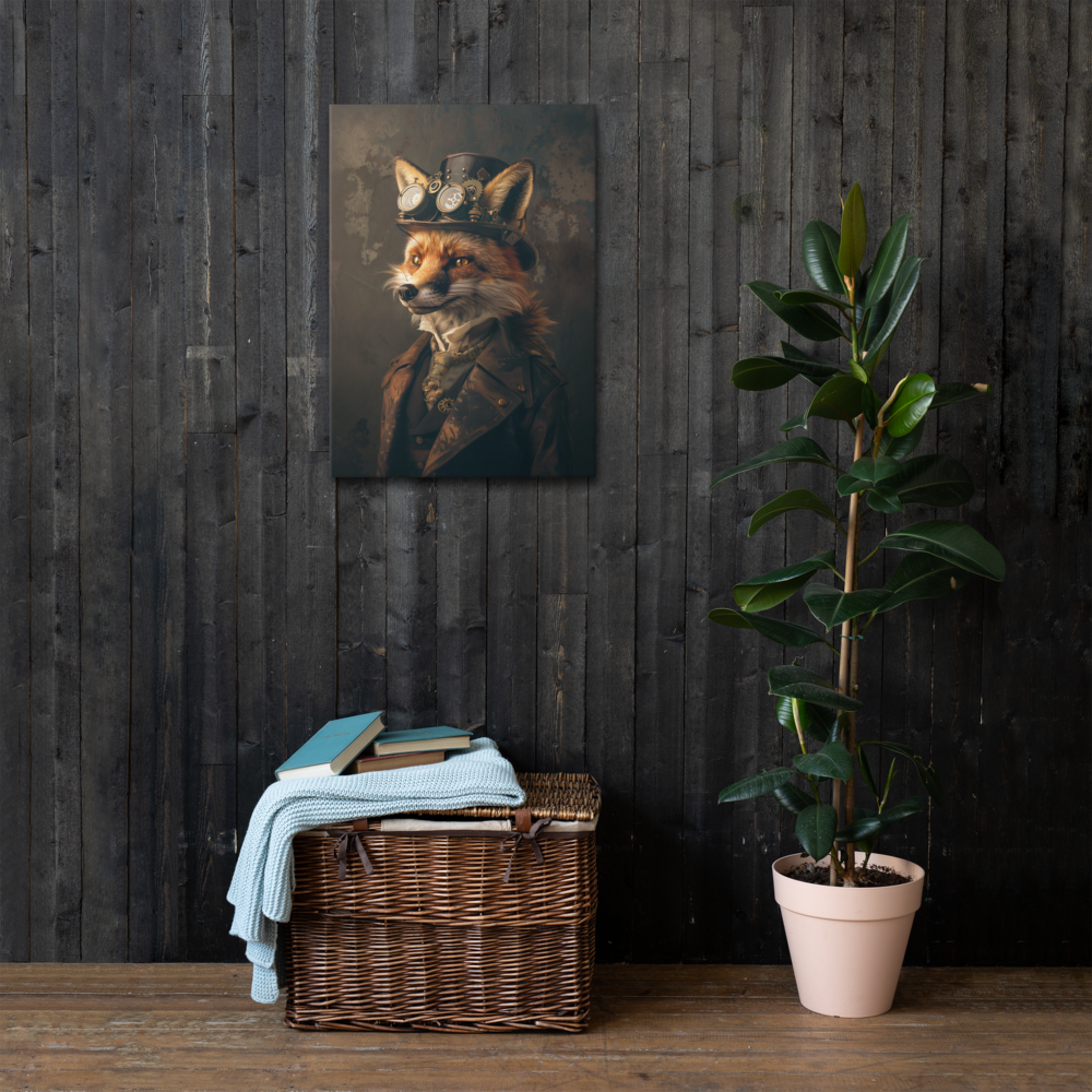 Steampunk Fox Wall Art Print 