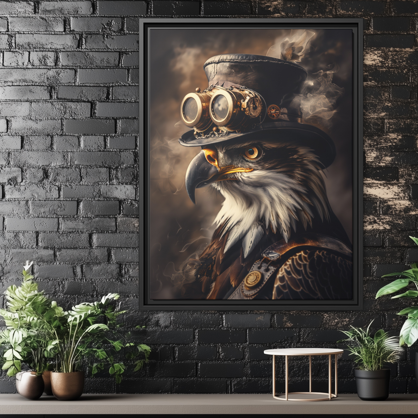 Steampunk Bald Eagle Wall Art Print 