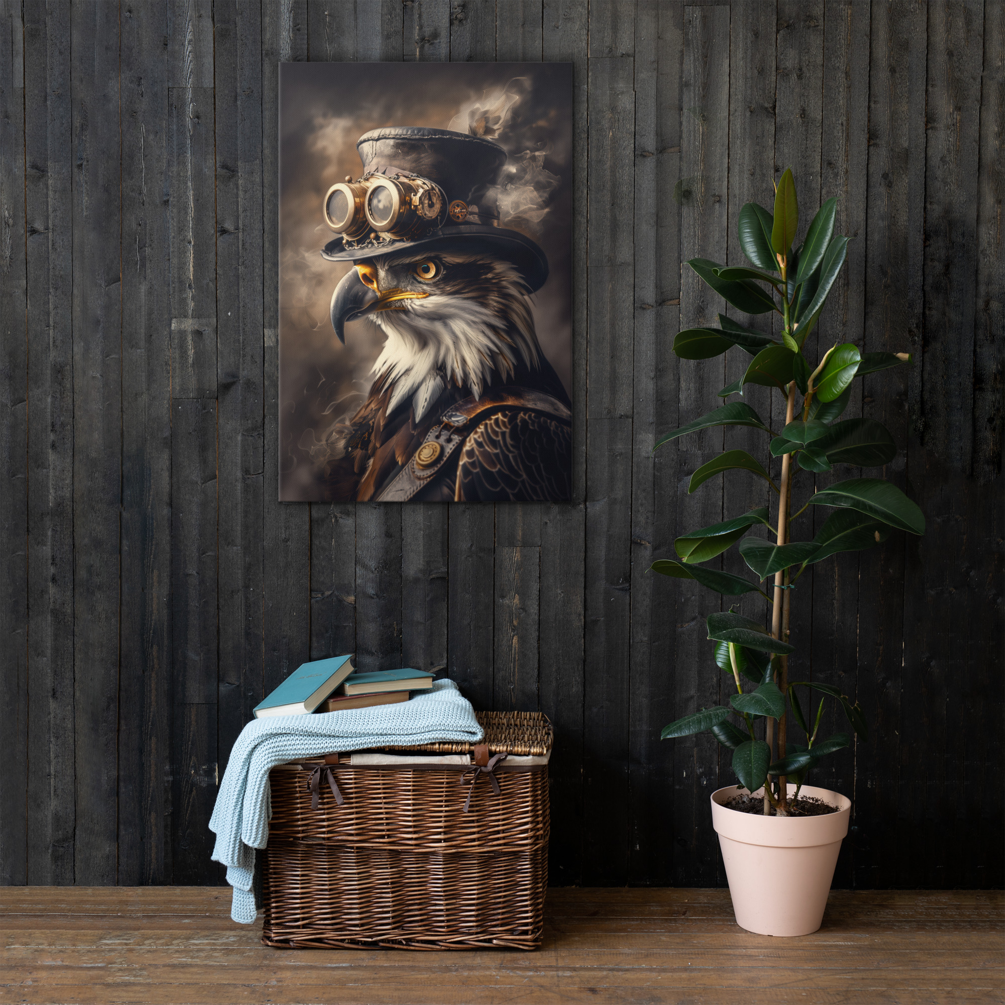 Steampunk Bald Eagle Wall Art Print 