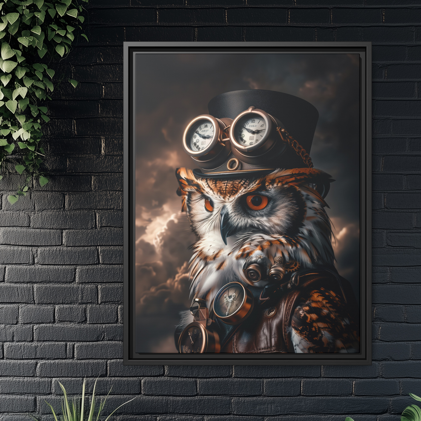Steampunk Owl Wall Art Print 