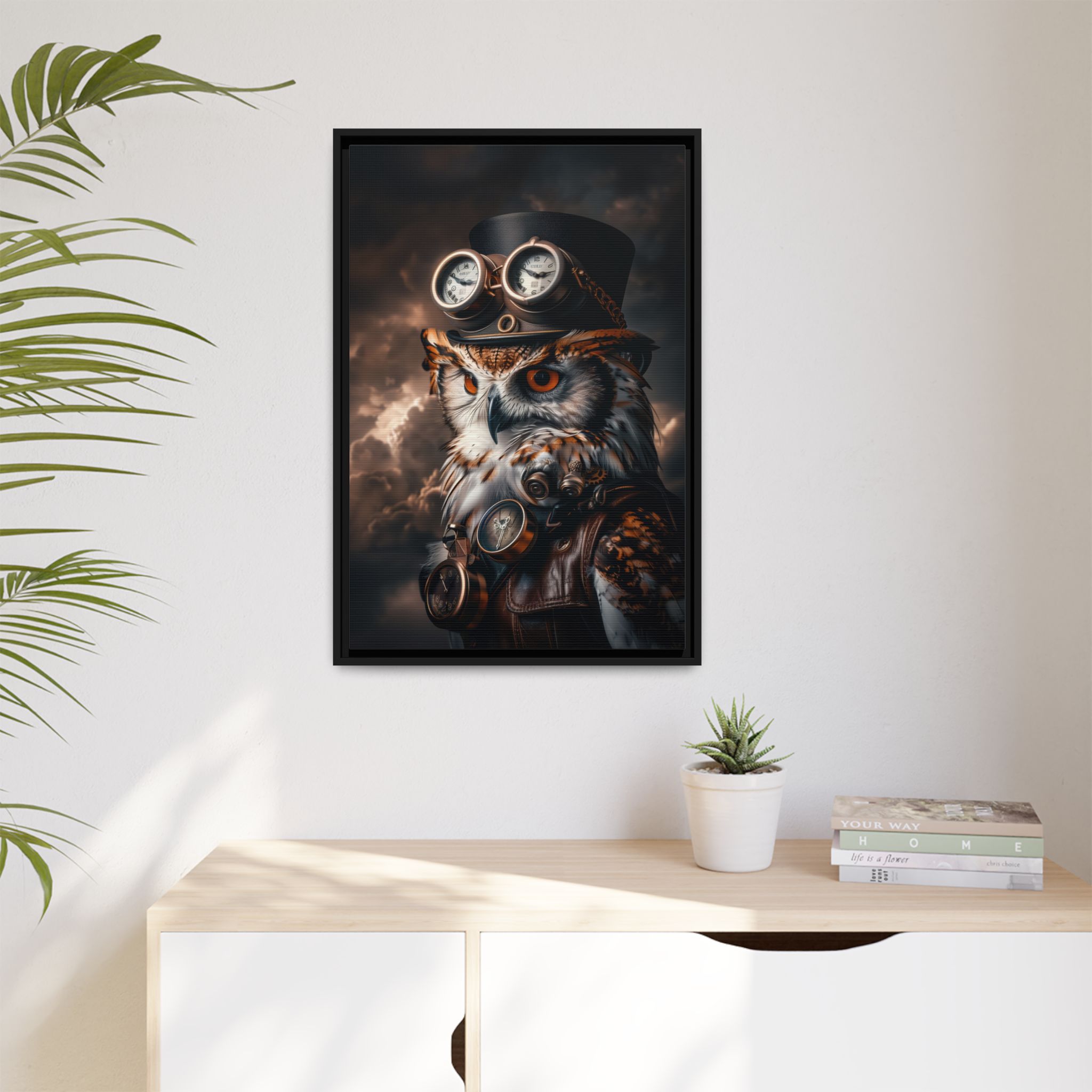 Steampunk Owl Wall Art Print 