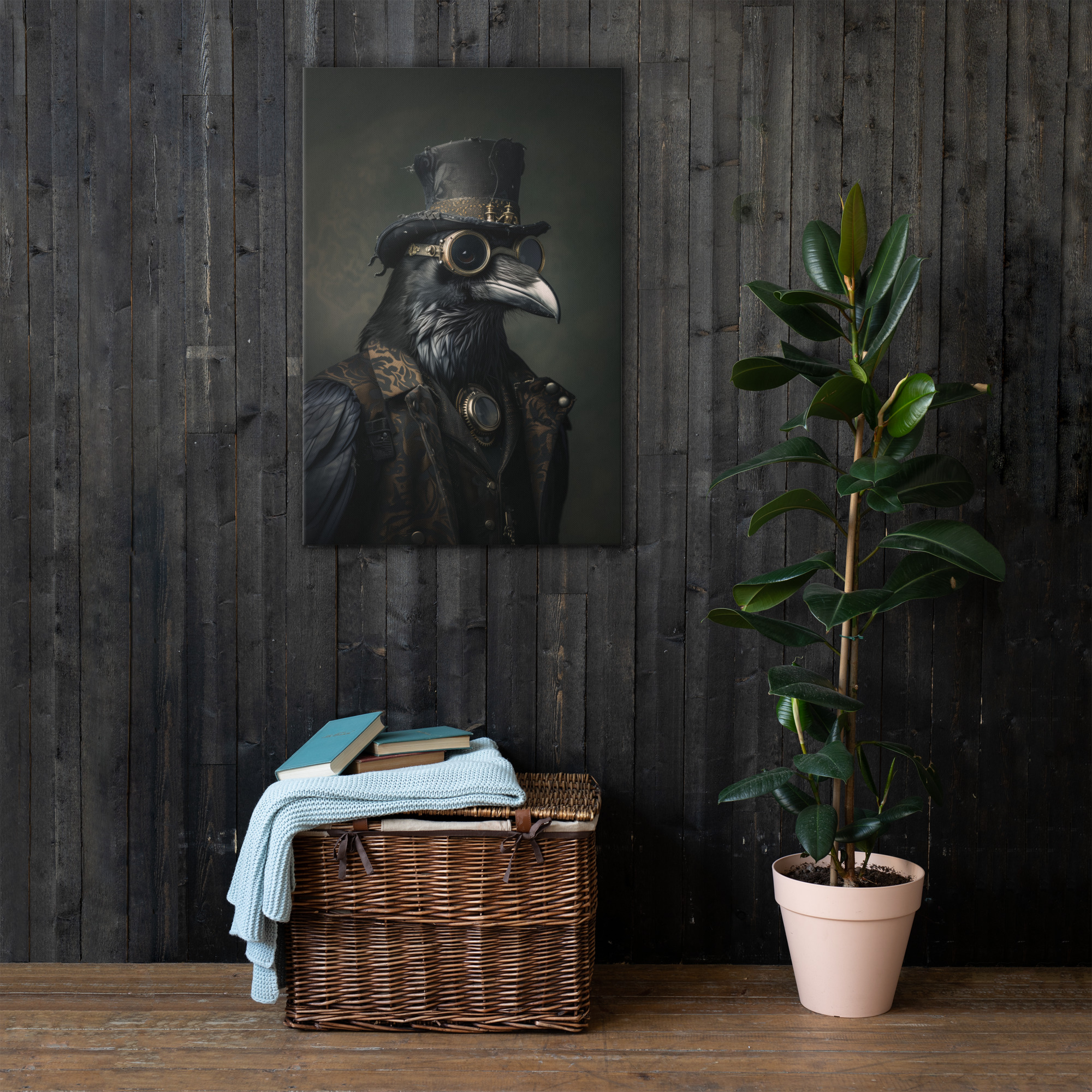 Steampunk Raven Wall Art Print 