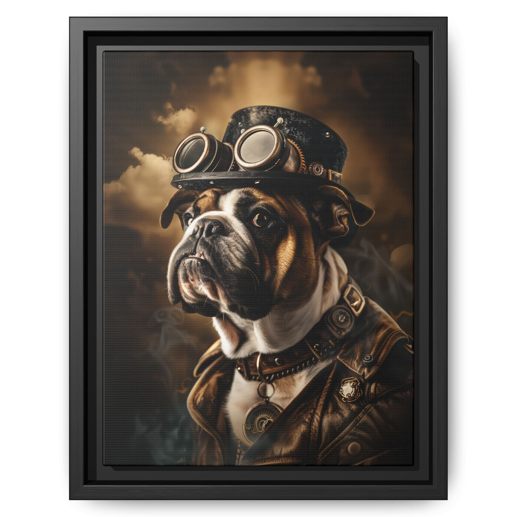 Steampunk Bulldog Wall Art Print 
