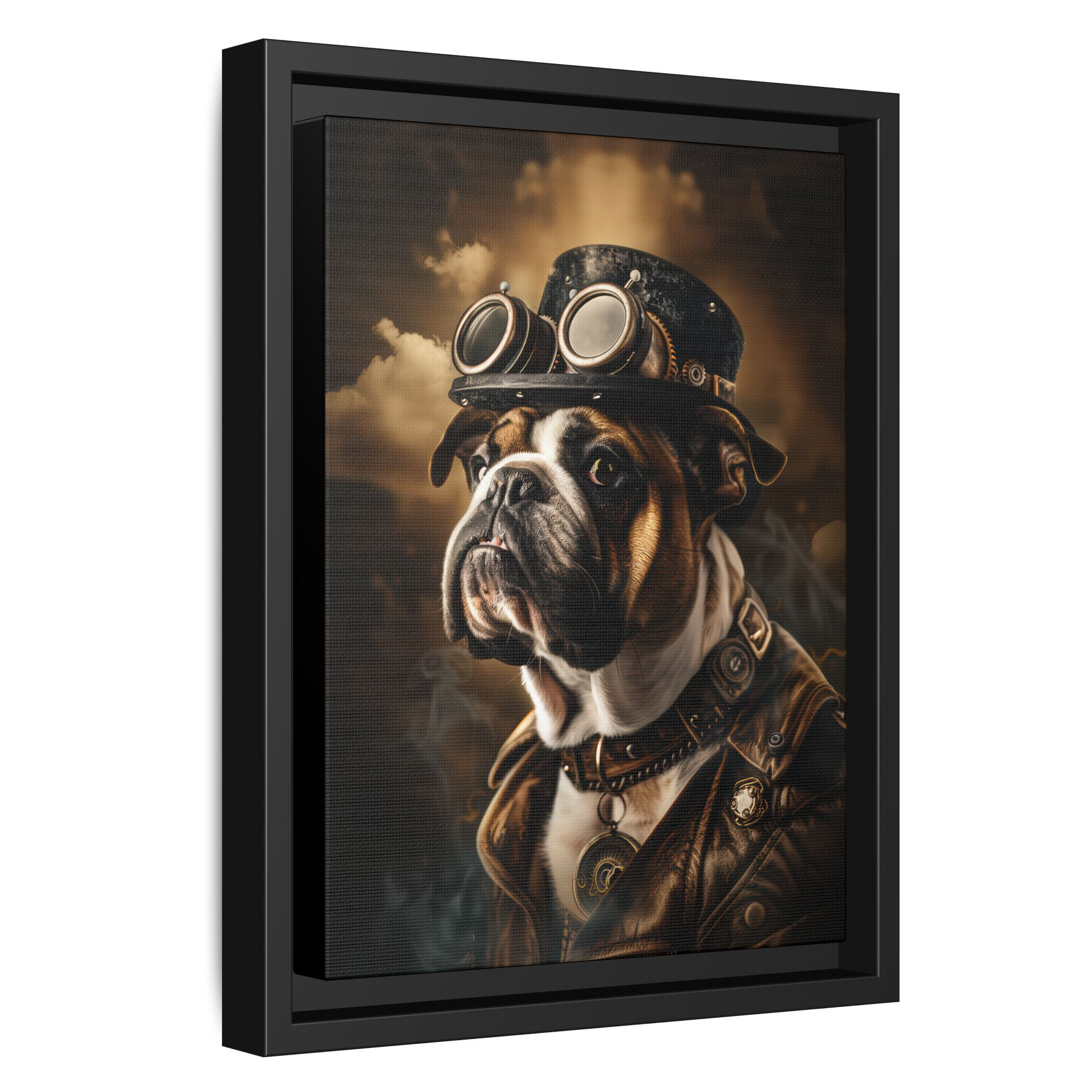 Steampunk Bulldog Wall Art Print 