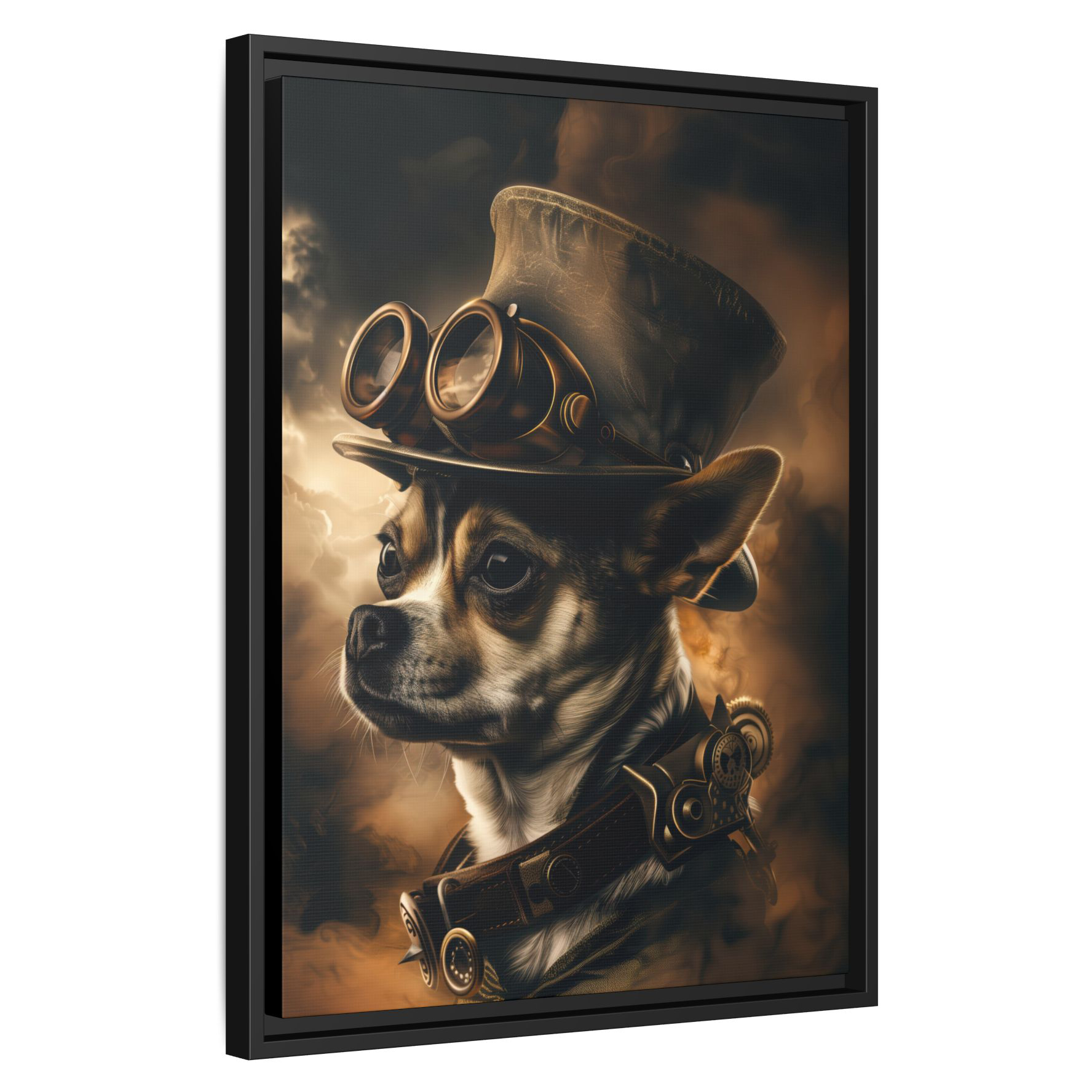 Steampunk Chihuahua Dog Wall Art Print 