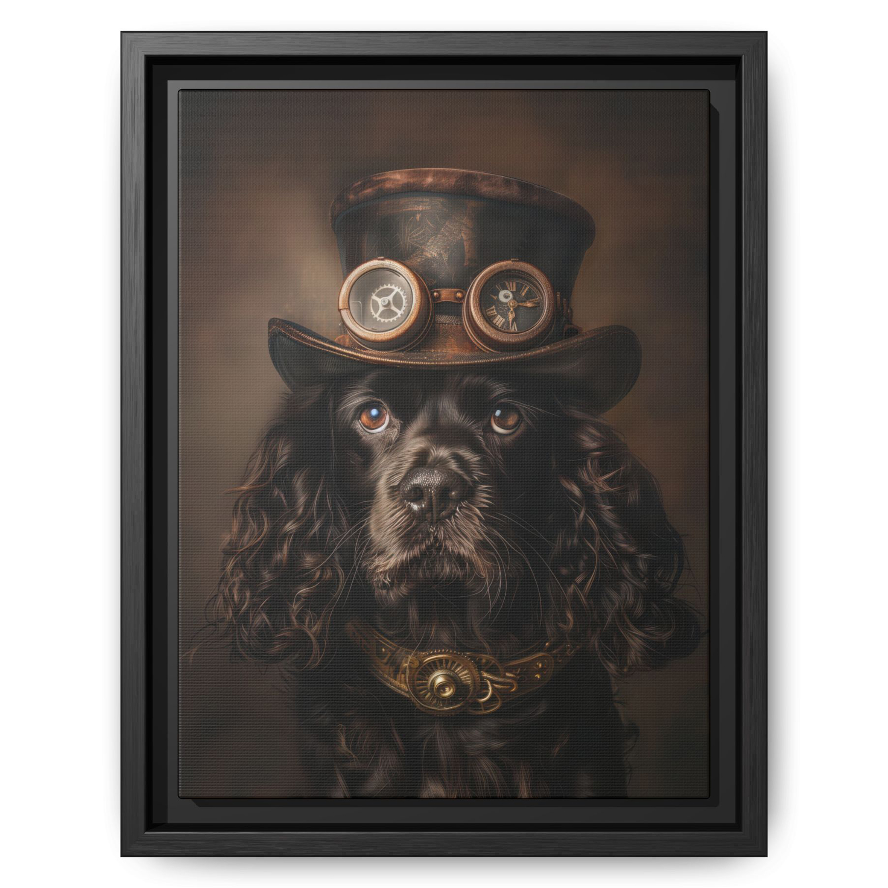 Steampunk Cocker Spaniel Dog Wall Art Print 