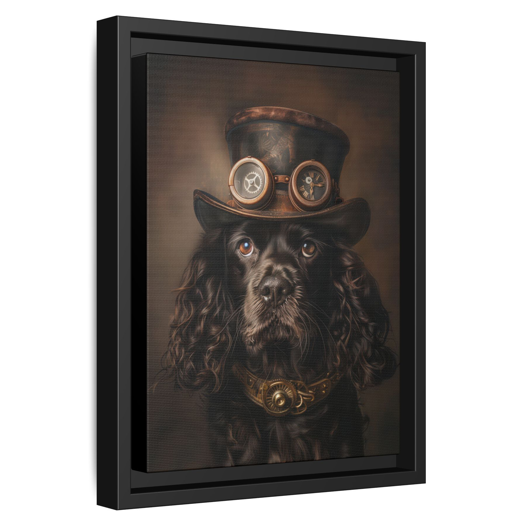 Steampunk Cocker Spaniel Dog Wall Art Print 