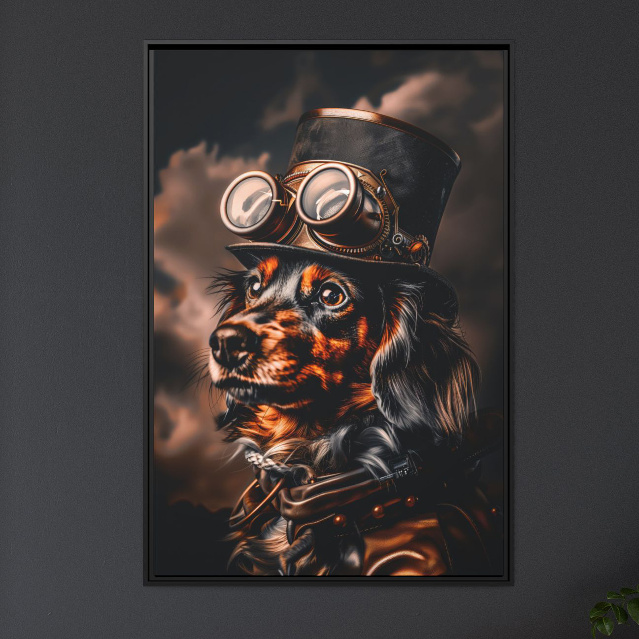 Steampunk Dachshund Weiner Dog Wall Art