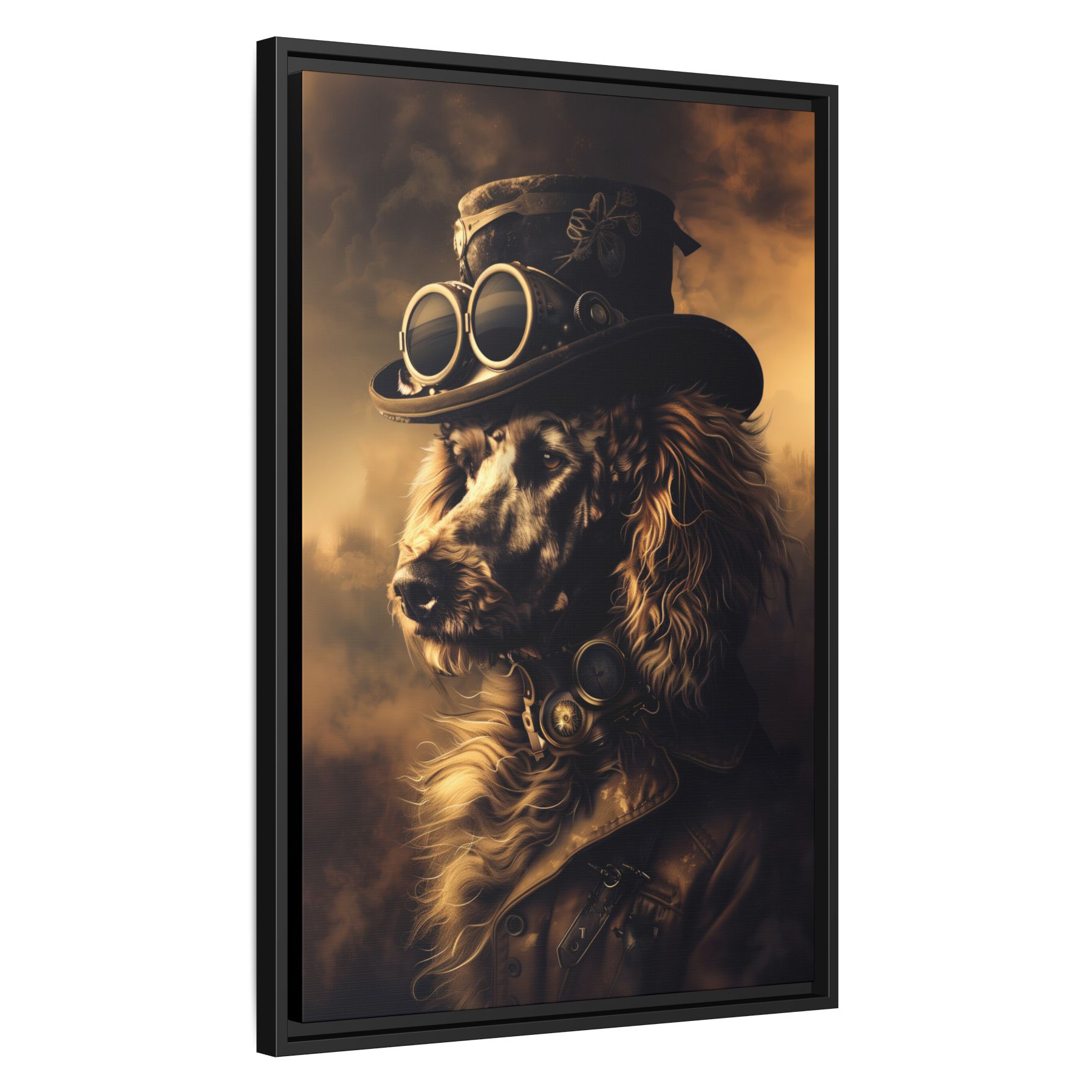 Steampunk Poodle Dog Wall Art Print 