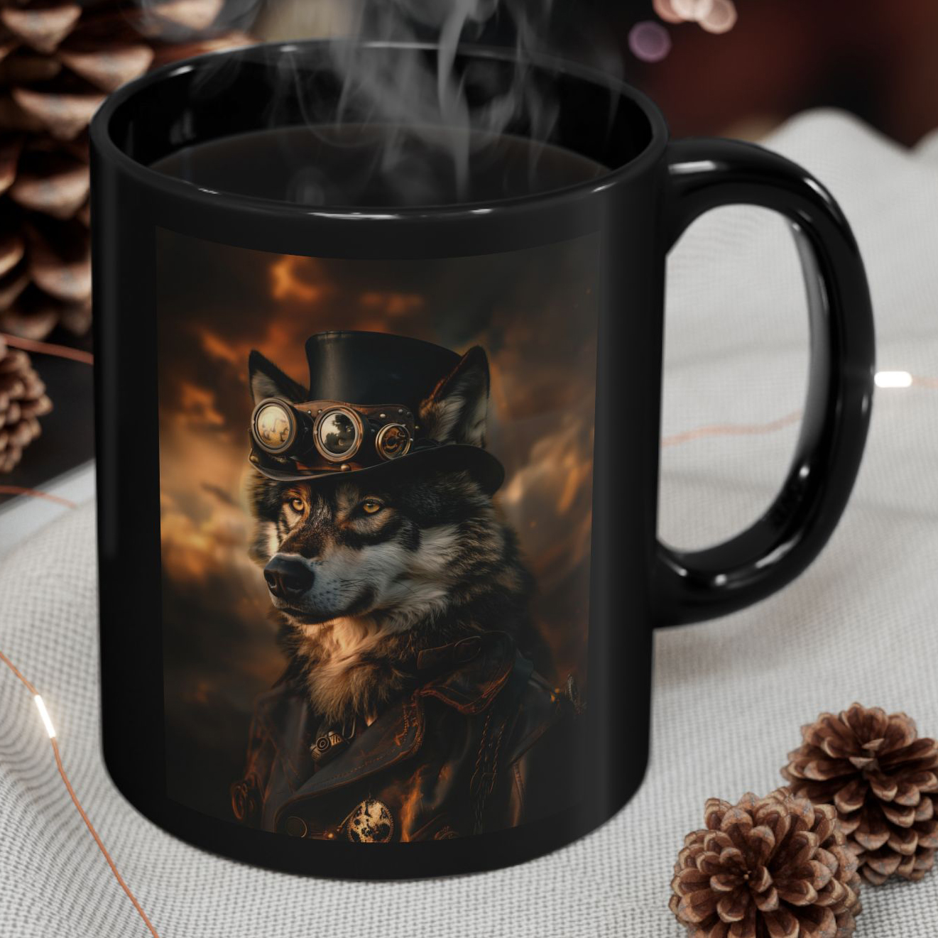 Steampunk Wolf Coffee Mug