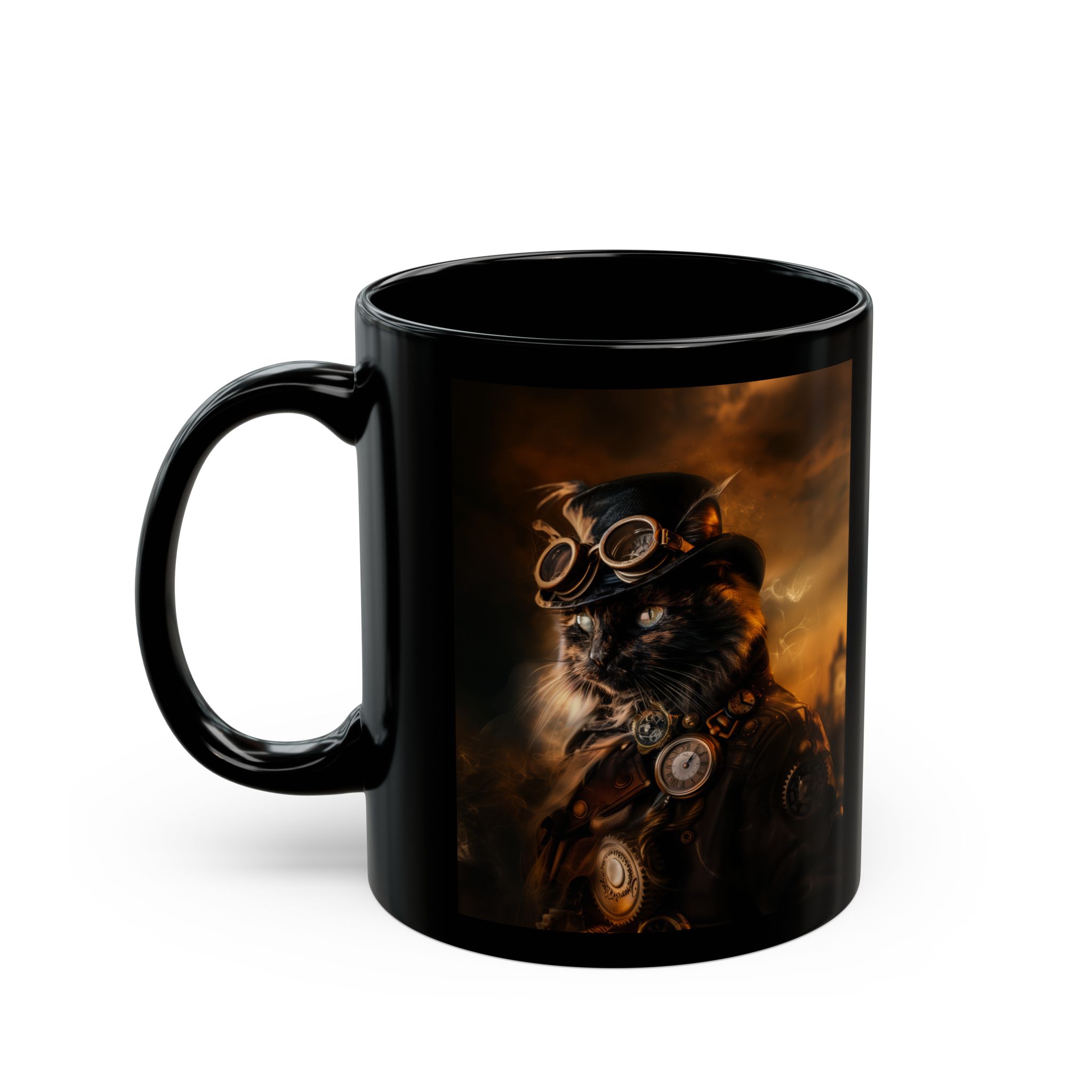 Steampunk Tortie Cat Coffee Mug