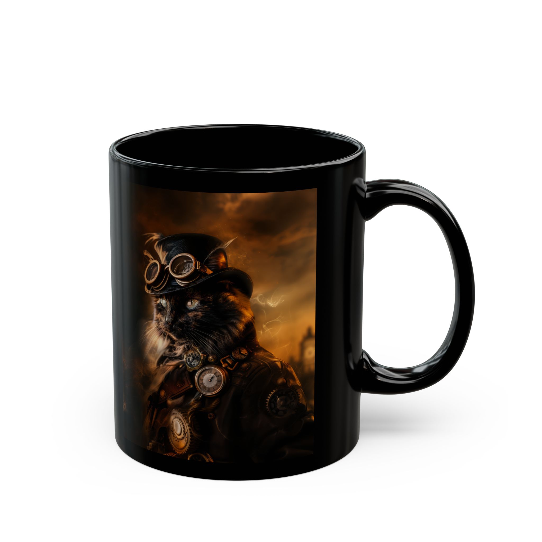 Steampunk Tortie Cat Coffee Mug