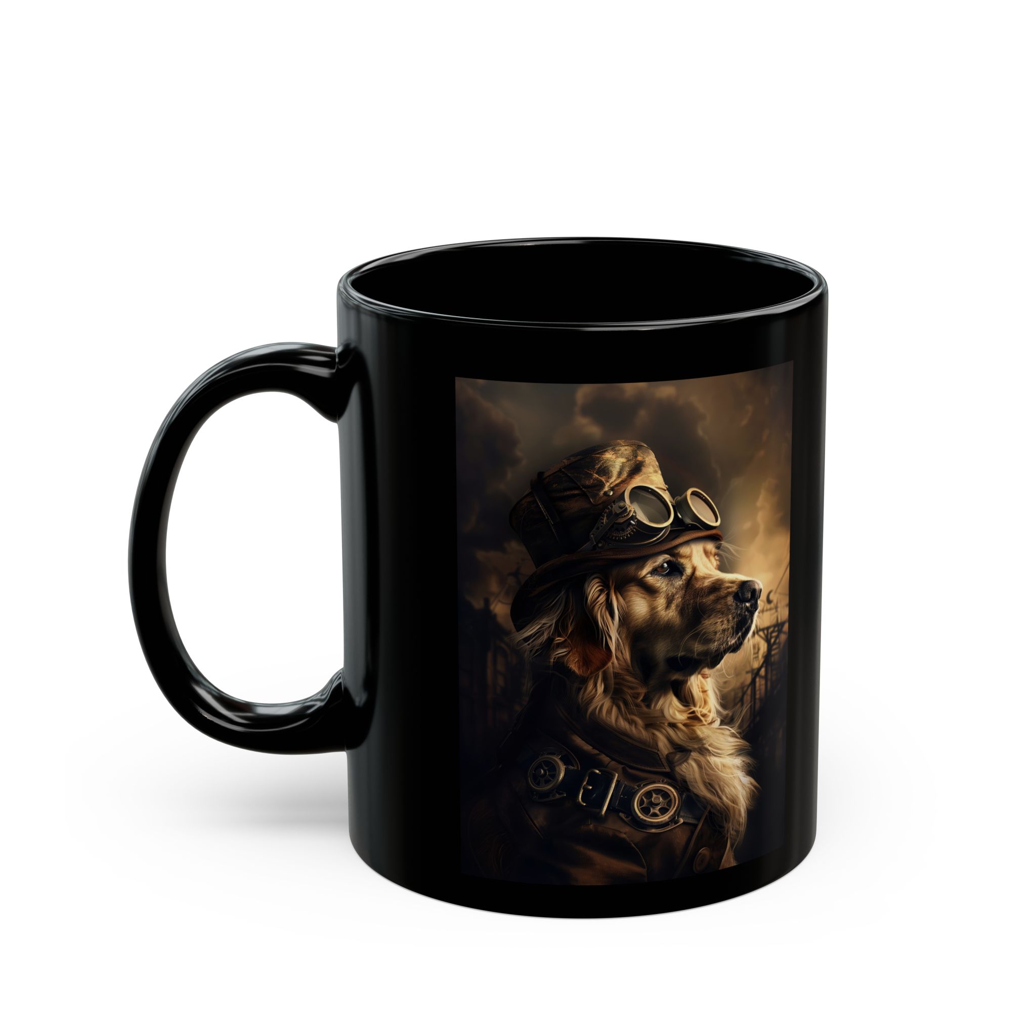 Steampunk Golden Retriever Coffee Mug