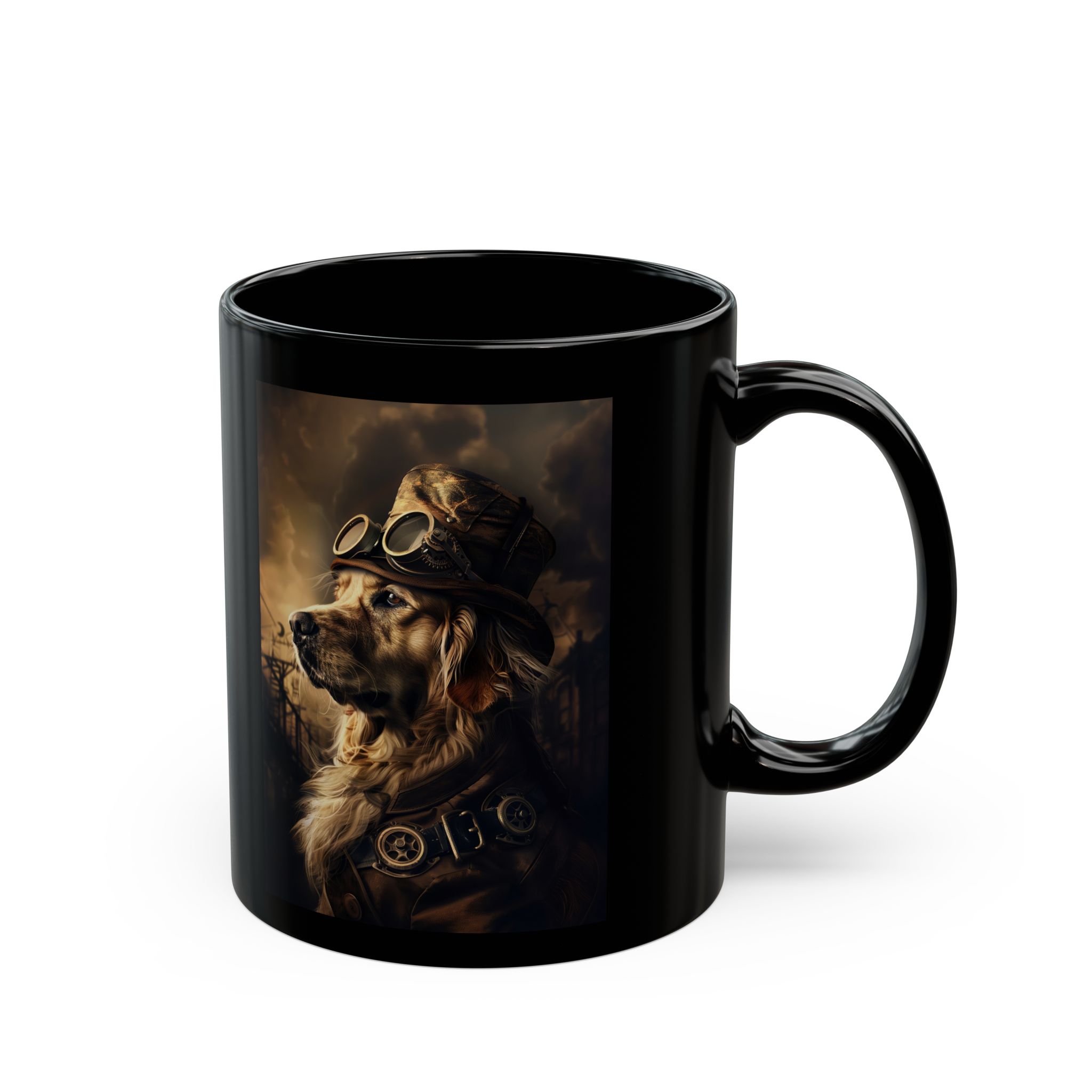 Steampunk Golden Retriever Coffee Mug