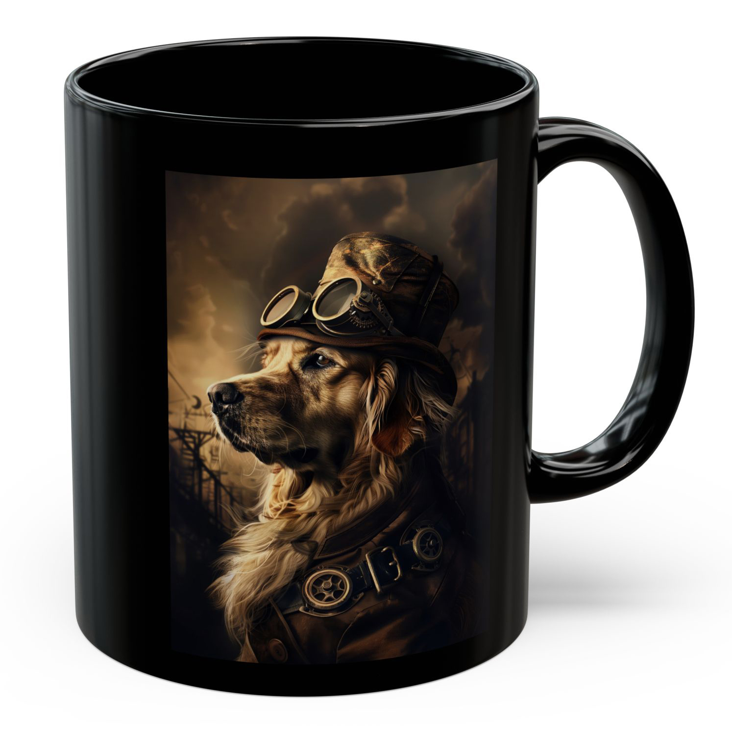 Steampunk Golden Retriever Coffee Mug