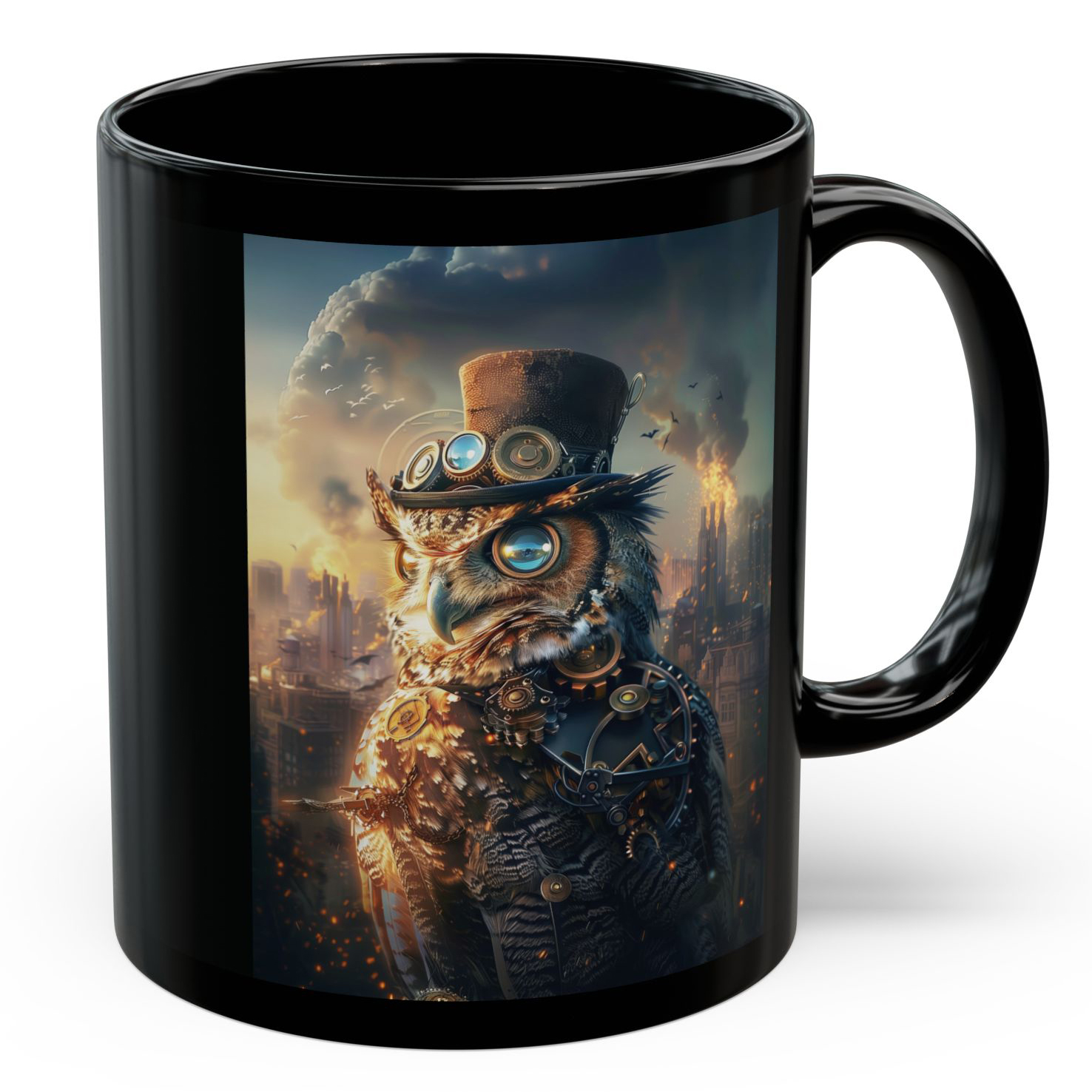 Steampunk Owl Coffee Mug