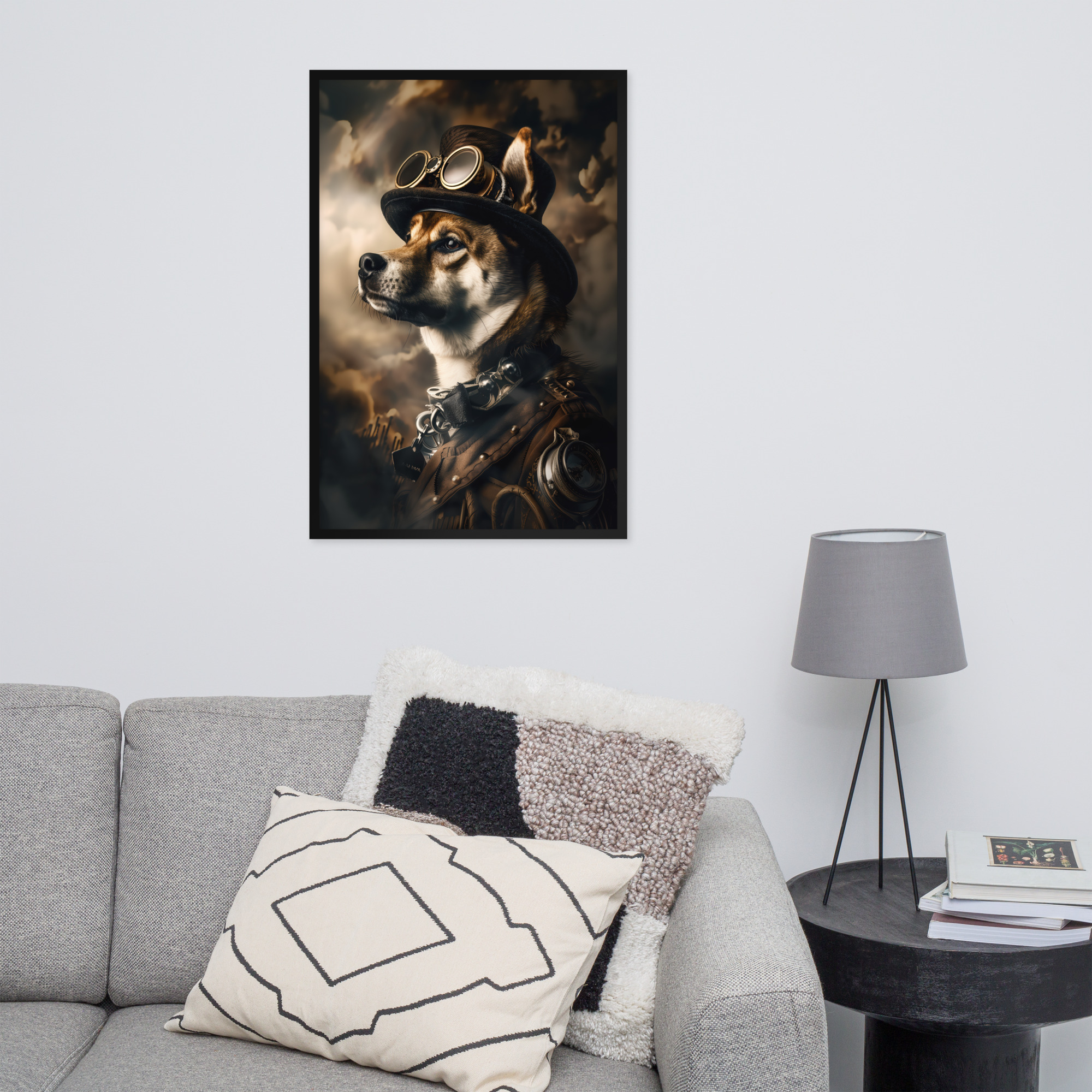 Steampunk Shiba Inu Wall Art Print 