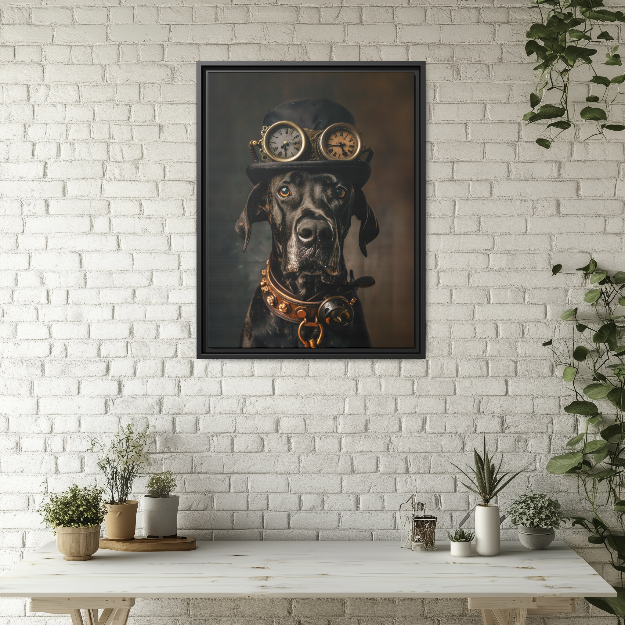 Steampunk Great Dane Wall Art Print 