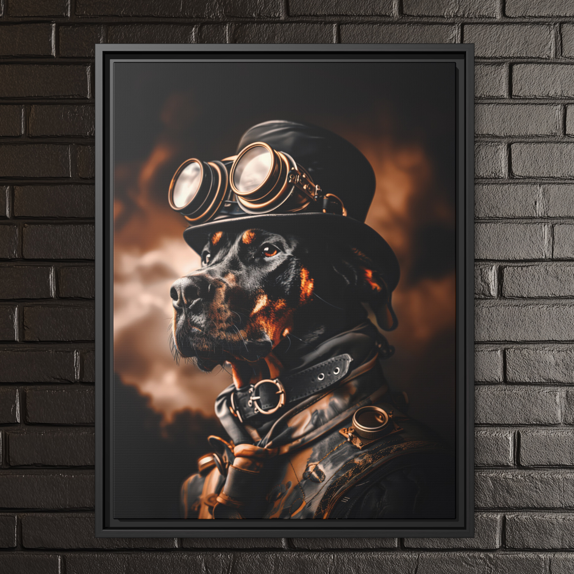 Steampunk Doberman Pinscher Wall Art Print 