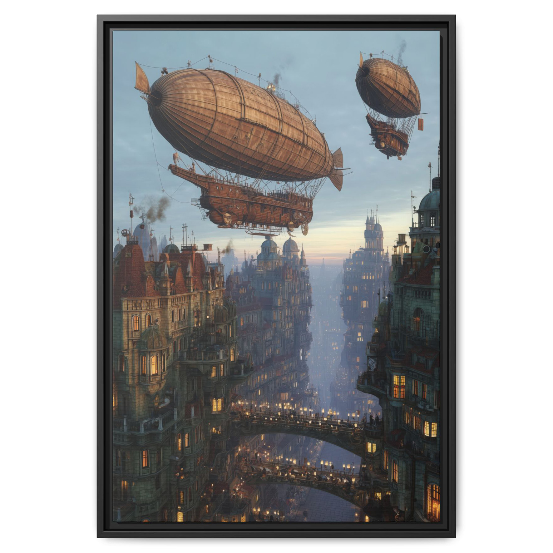 Steampunk Airships Cityscape – Wall Art