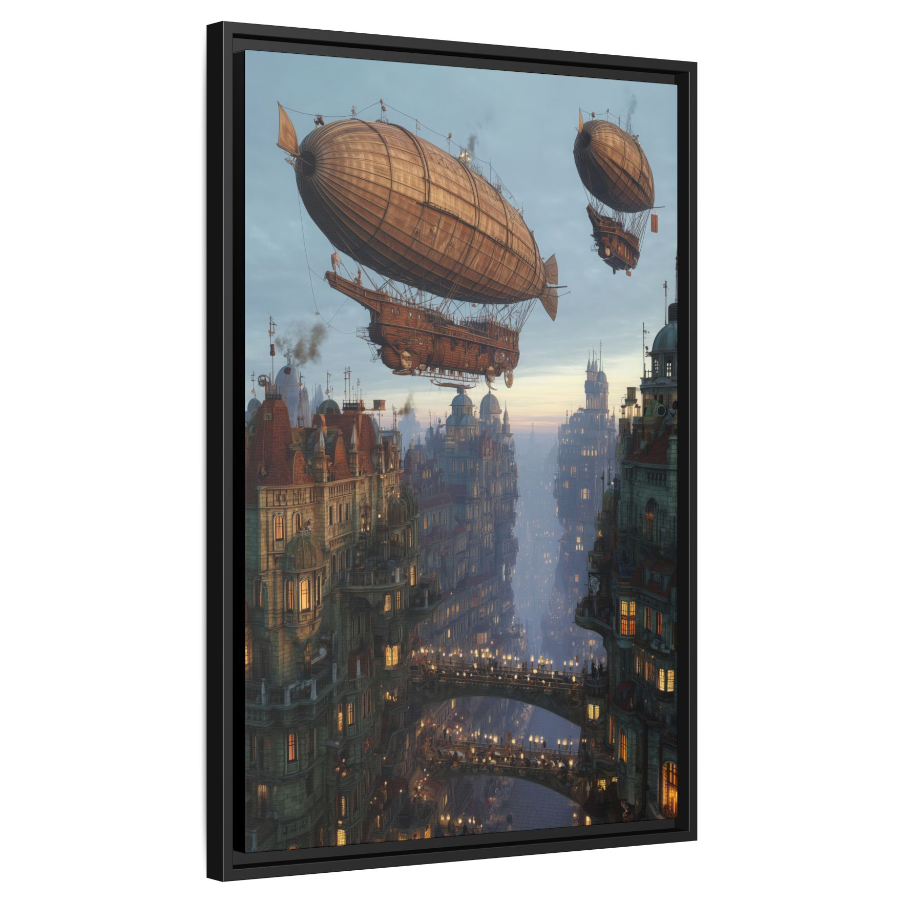 Steampunk Airships Cityscape – Wall Art