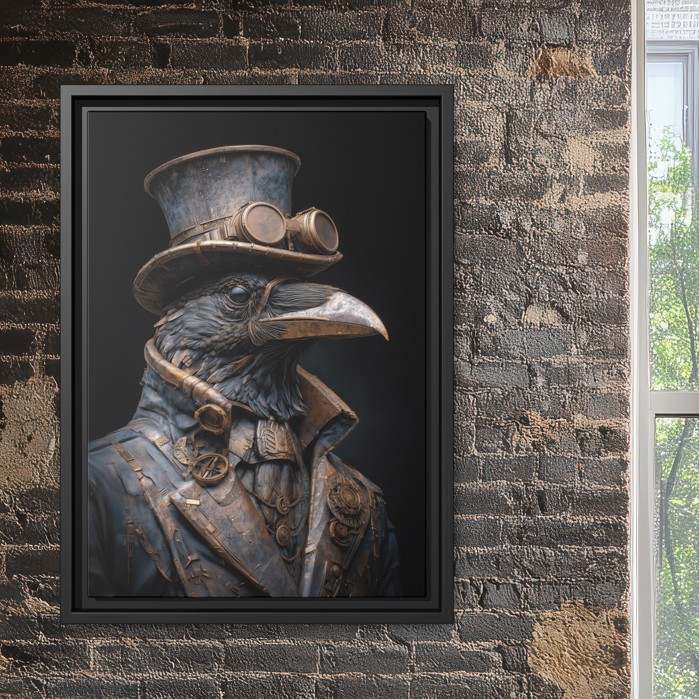 Brass Steampunk Raven – Wall Art