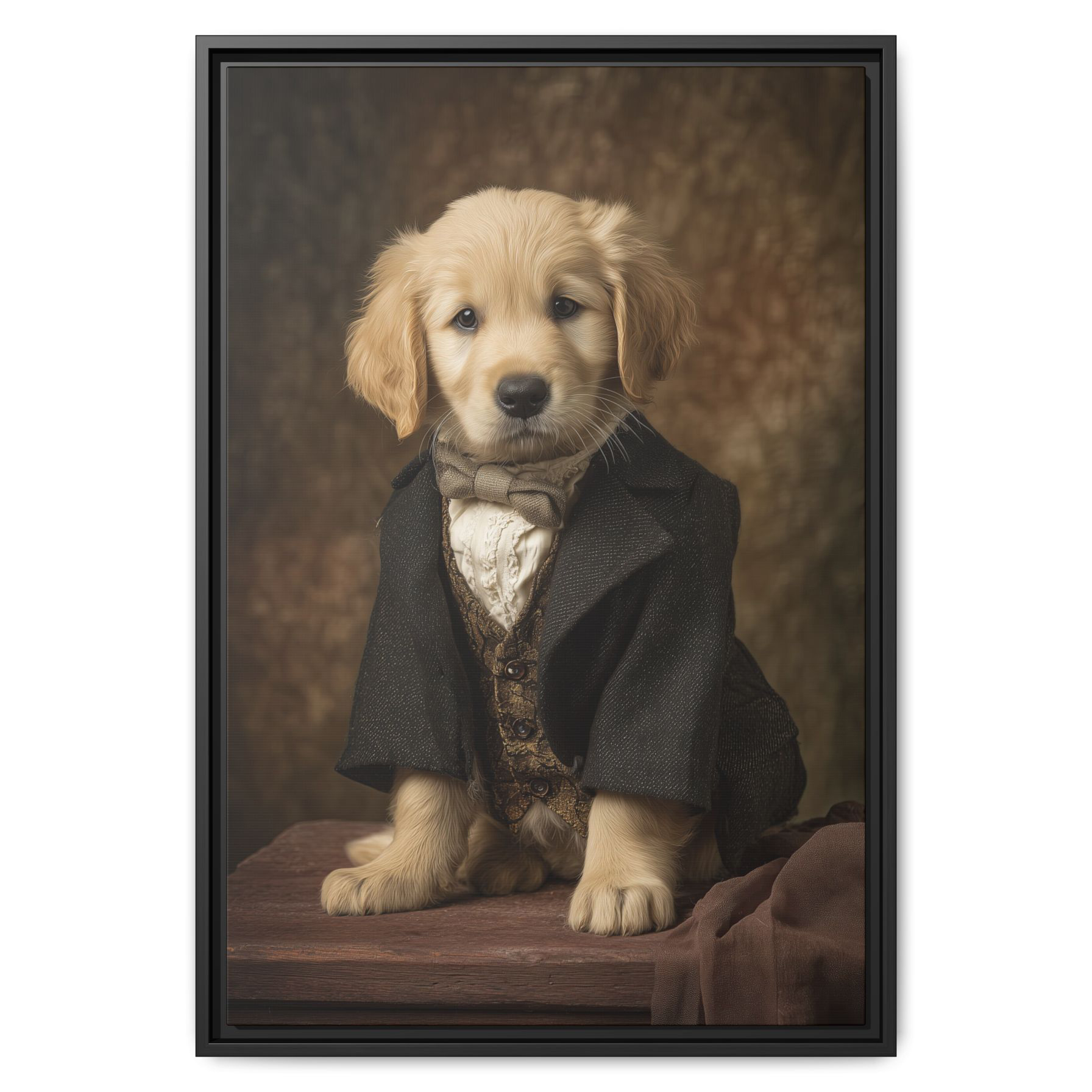 Cute Golden Retriever Puppy Portrait - Wall Art