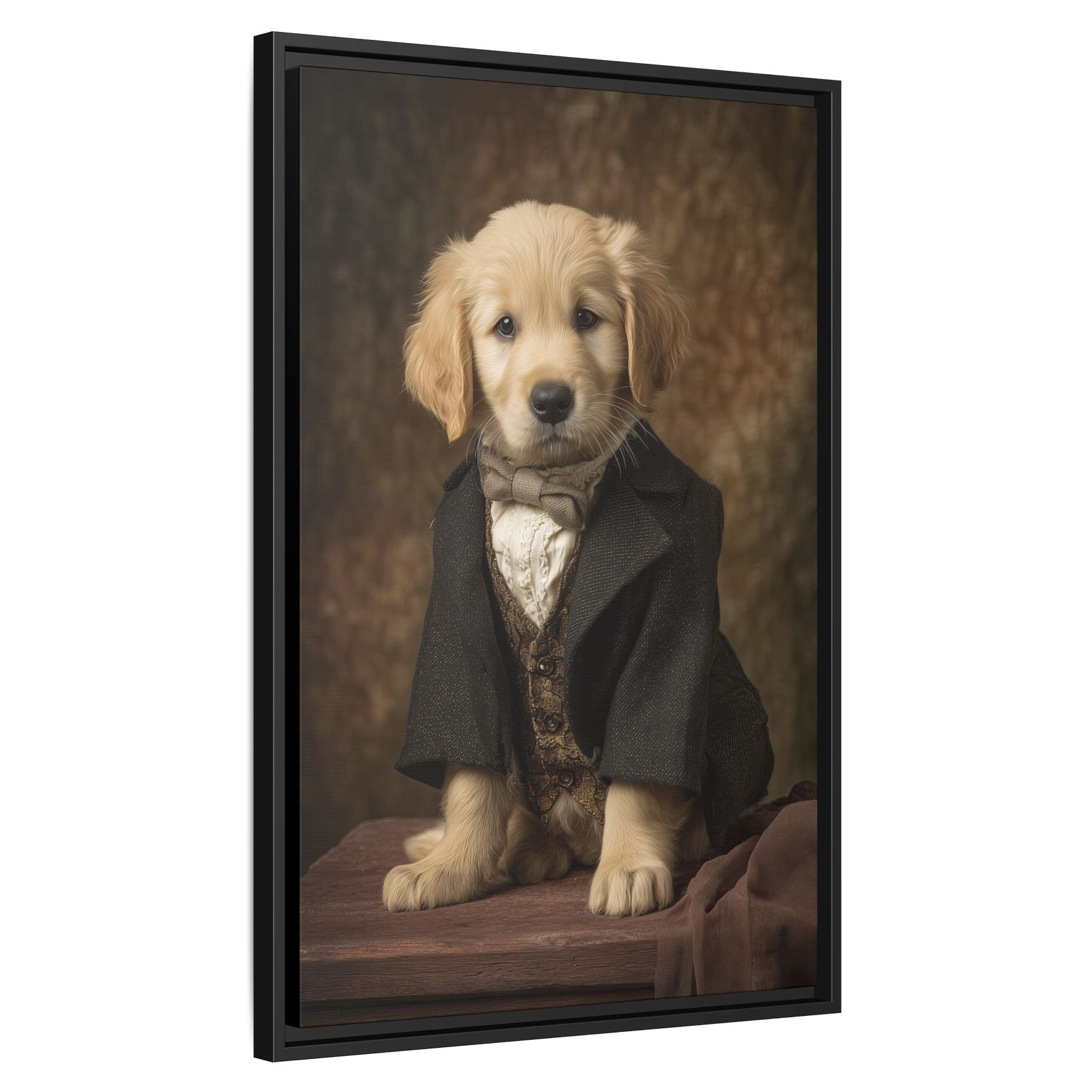 Cute Golden Retriever Puppy Portrait - Wall Art