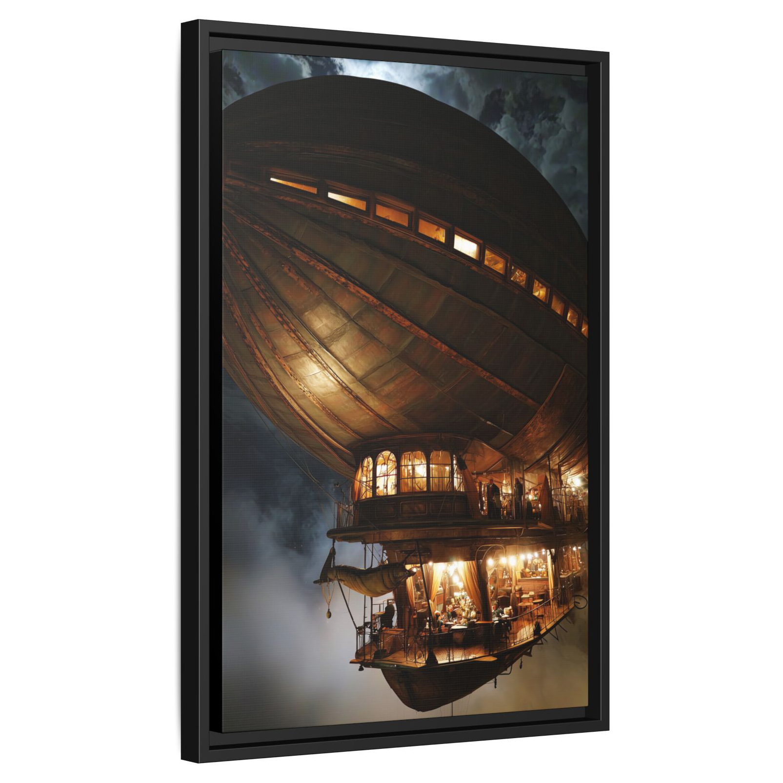 Steampunk Airship Party Wall Art – Vintage Zeppelin Fantasy Print