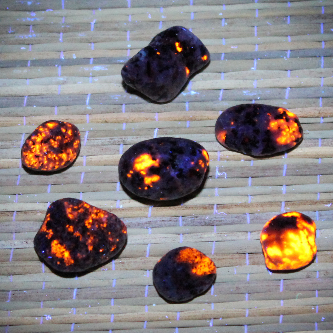 Set of Small Yooperlite Rocks Weighs 0.4 Ounces