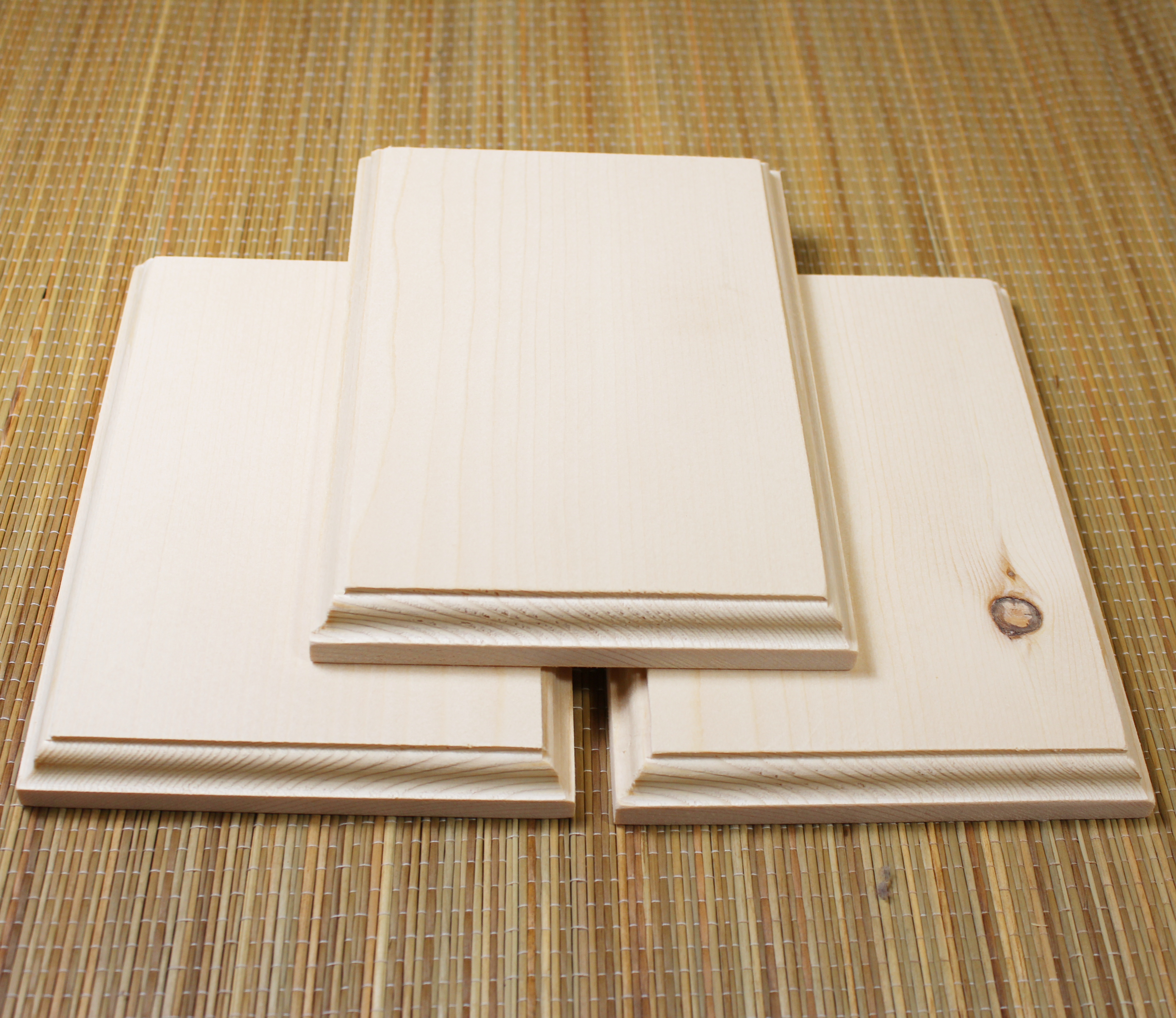 Unfinished 4"x6" | 5"x7" | 6"x8" | 8"x10" Beveled Pine Sanded Wooden Plaque Sign Blank Sets for DIY Craft Projects or Awards - Ready To Use