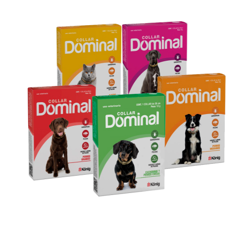 Collares Dominal para pulgas y garrapatas 