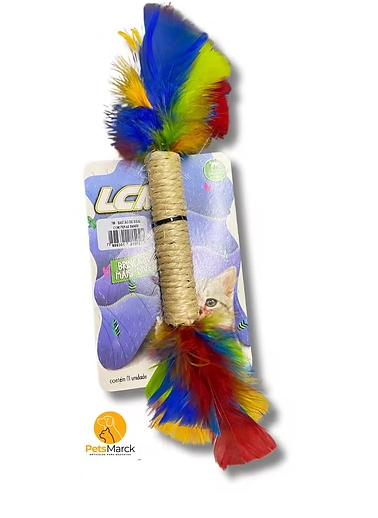 Baston de sisal con plumas 