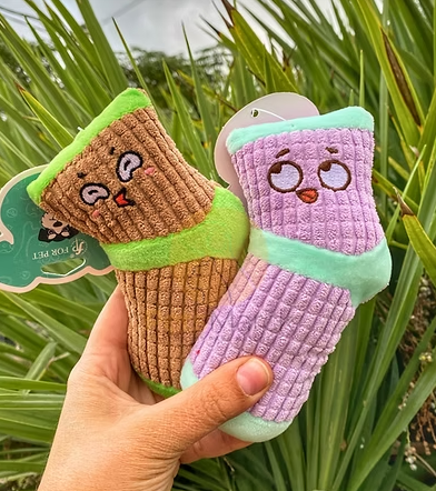 Media de peluche con chifle