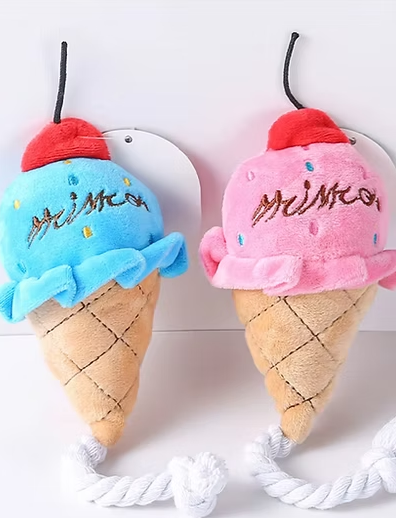 Helado de peluche con chifle