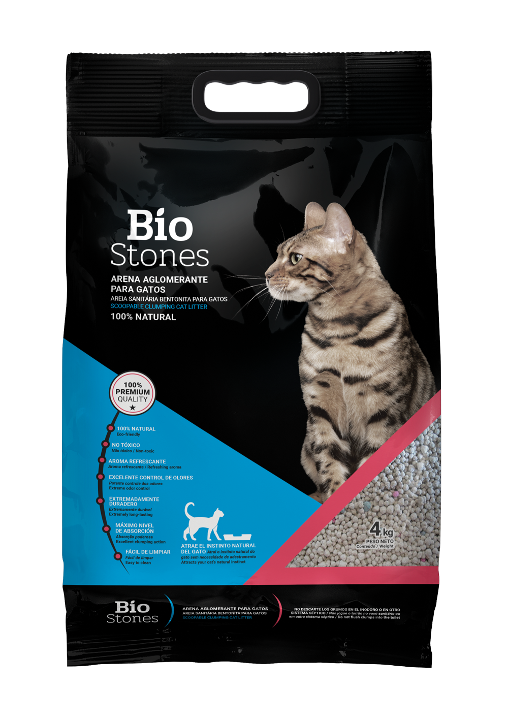  Bentonita sanitaria Bio Stones aglomerante